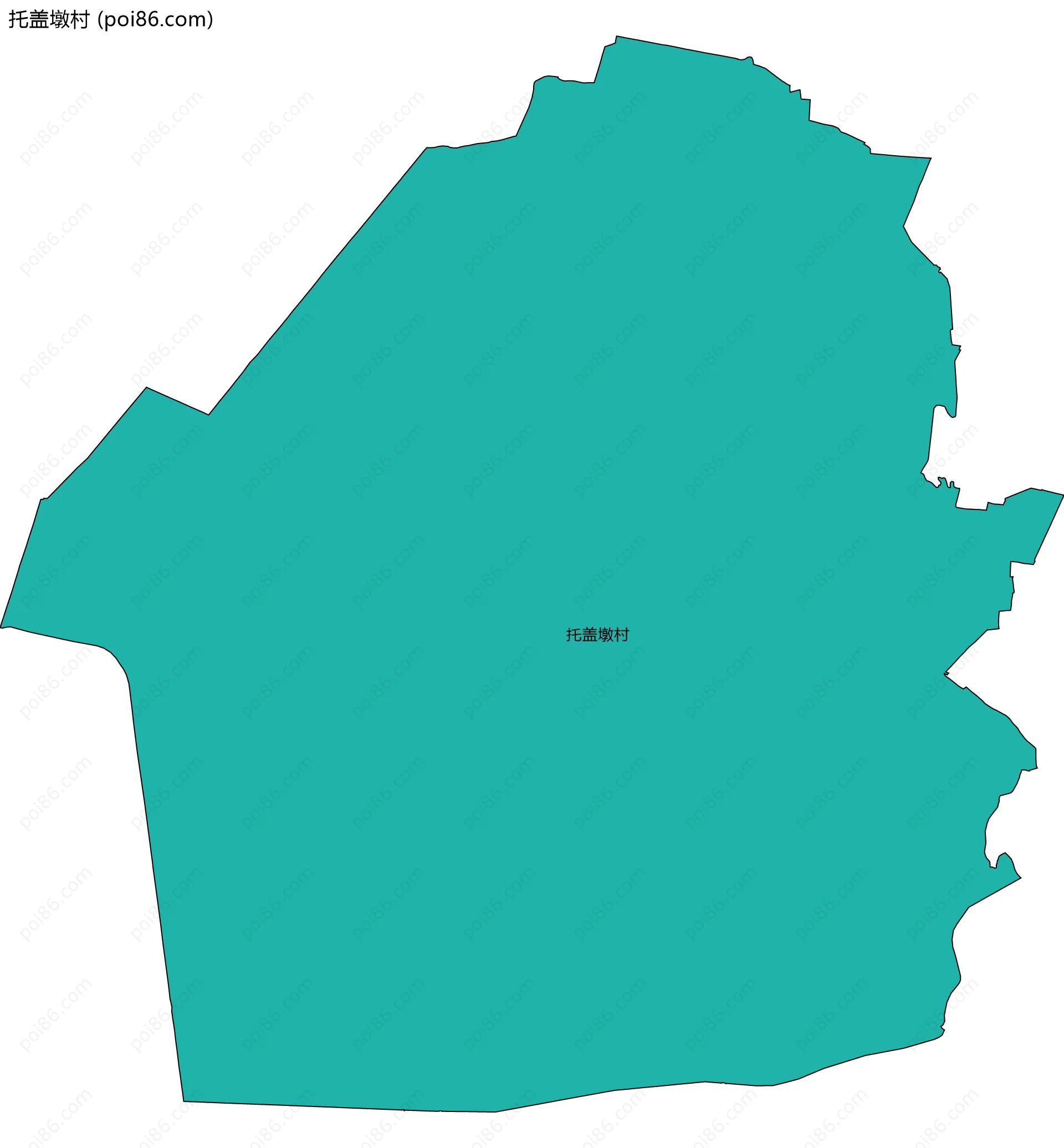 托盖墩村边界地图