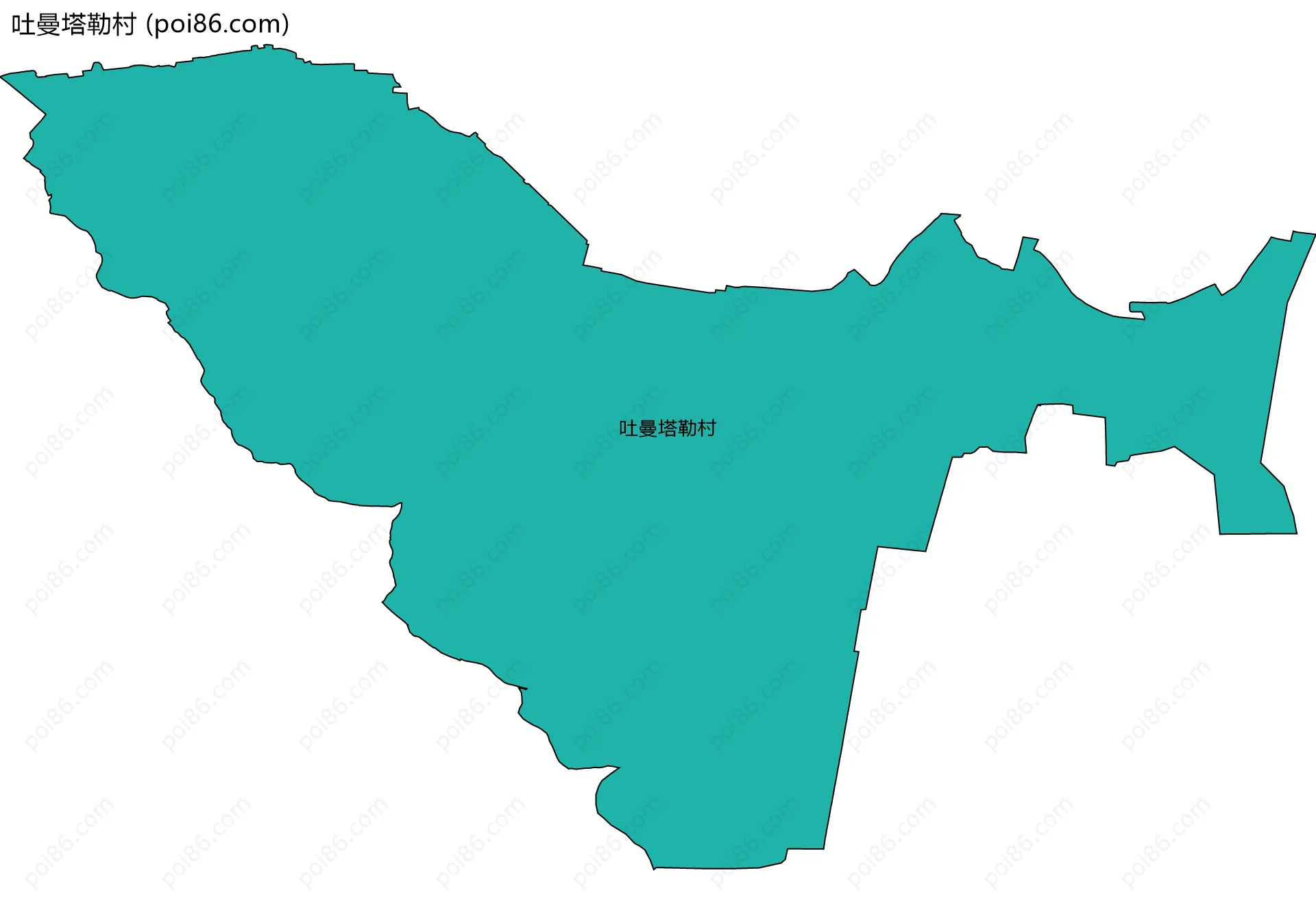吐曼塔勒村边界地图