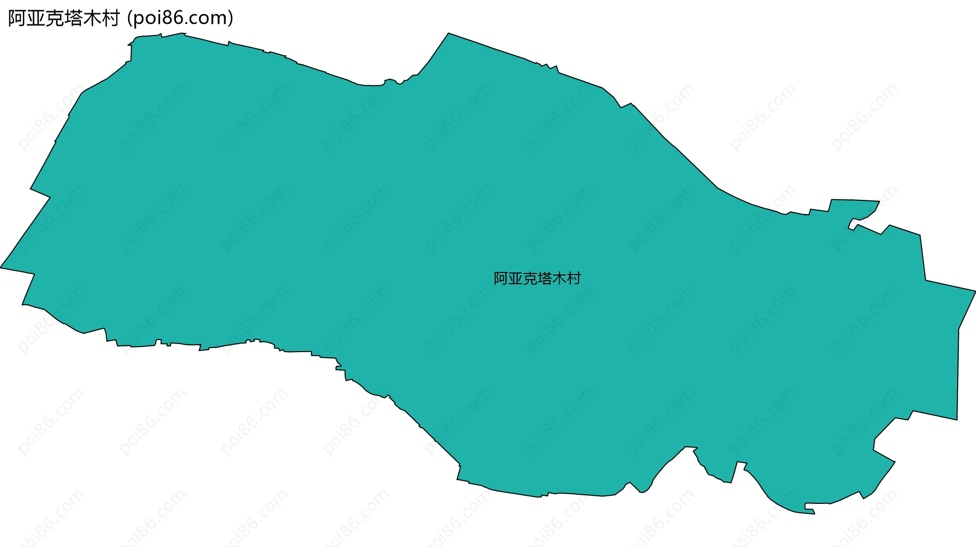 阿亚克塔木村边界地图