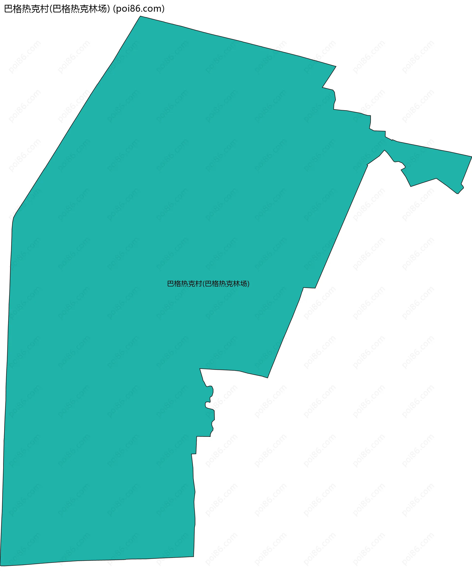 巴格热克村(巴格热克林场)边界地图