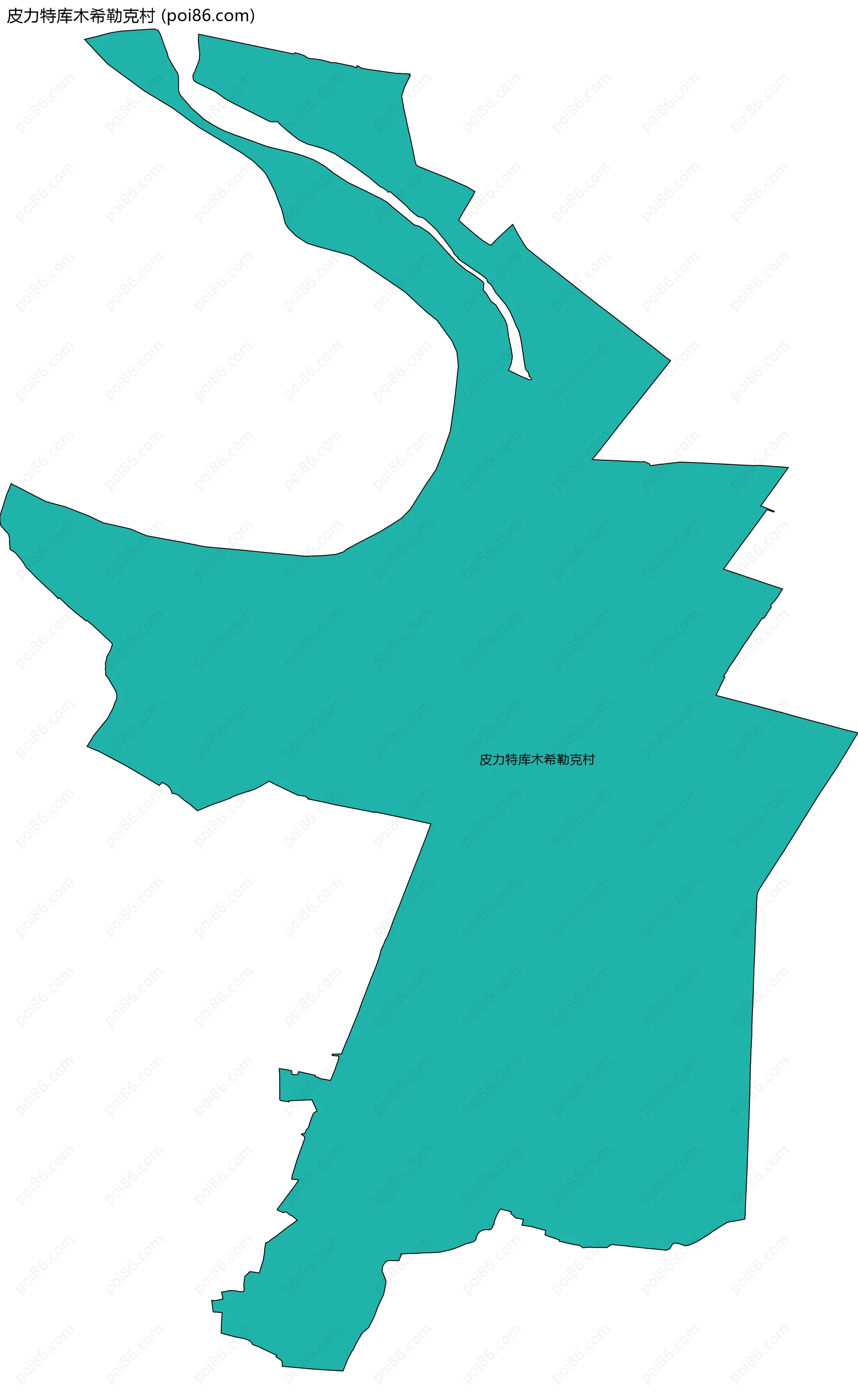 皮力特库木希勒克村边界地图