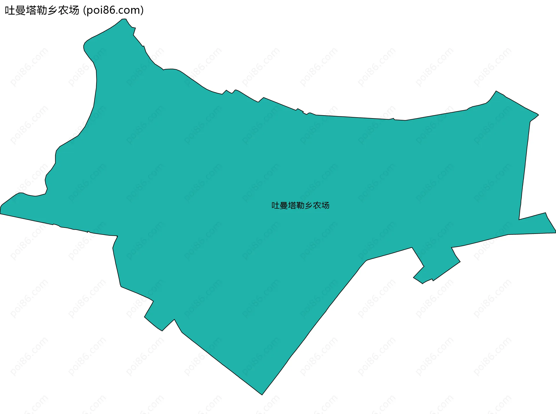 吐曼塔勒乡农场边界地图