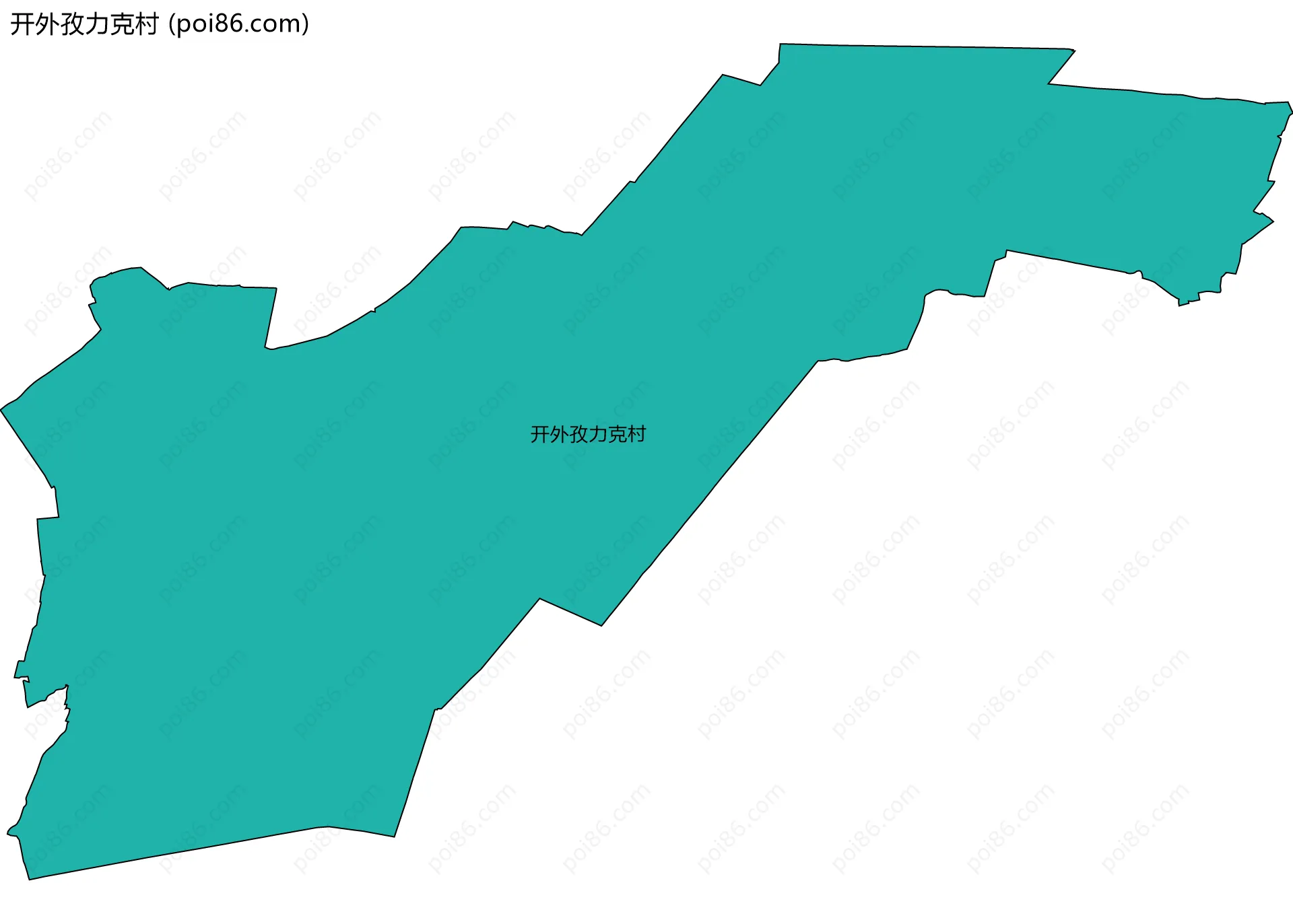 开外孜力克村边界地图
