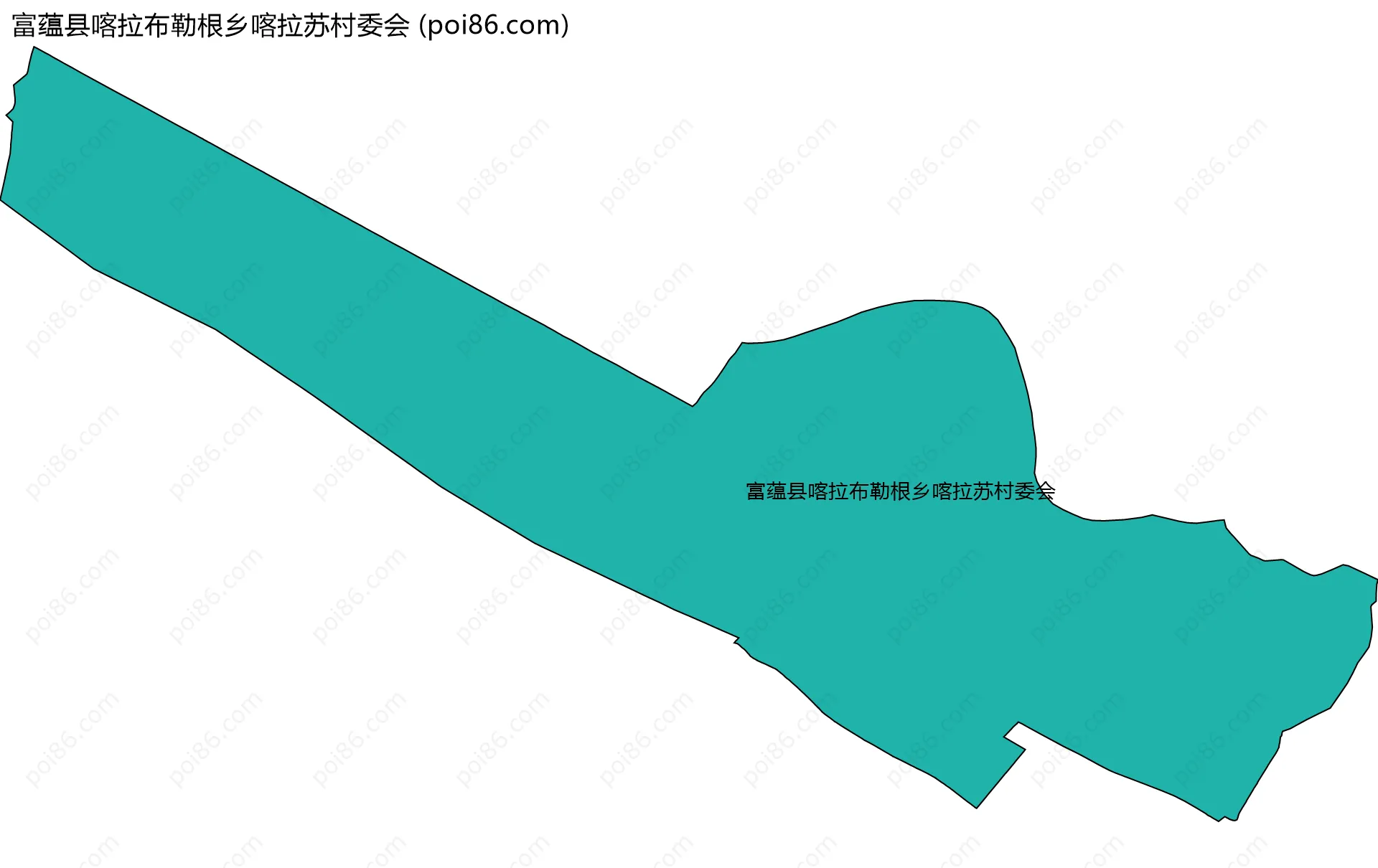 富蕴县喀拉布勒根乡喀拉苏村委会边界地图