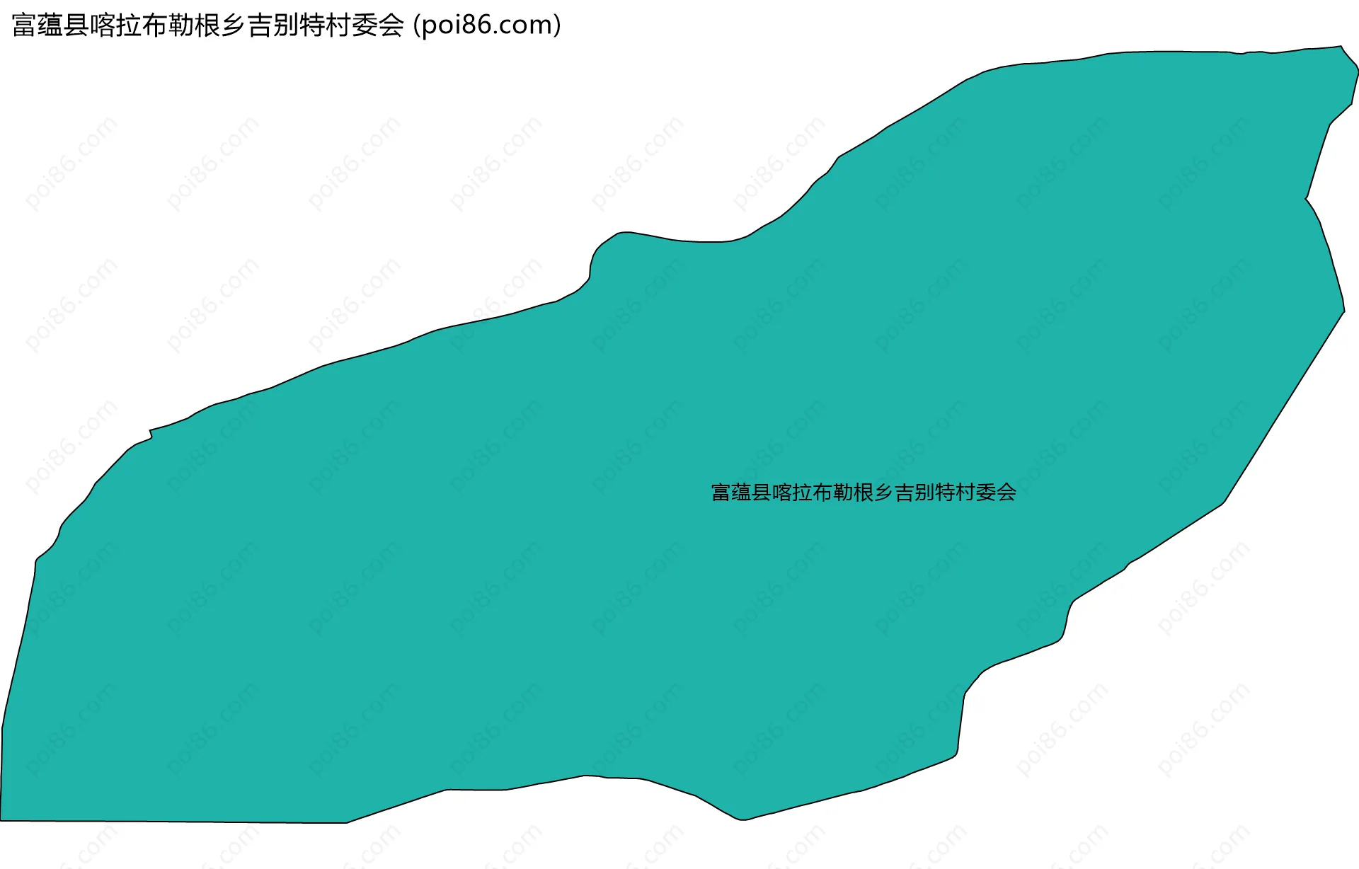 富蕴县喀拉布勒根乡吉别特村委会边界地图