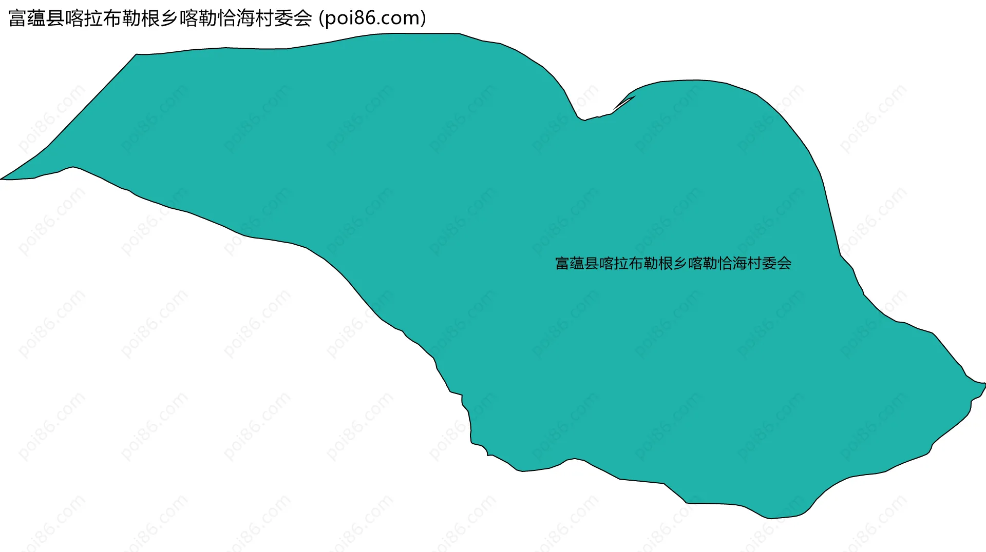 富蕴县喀拉布勒根乡喀勒恰海村委会边界地图