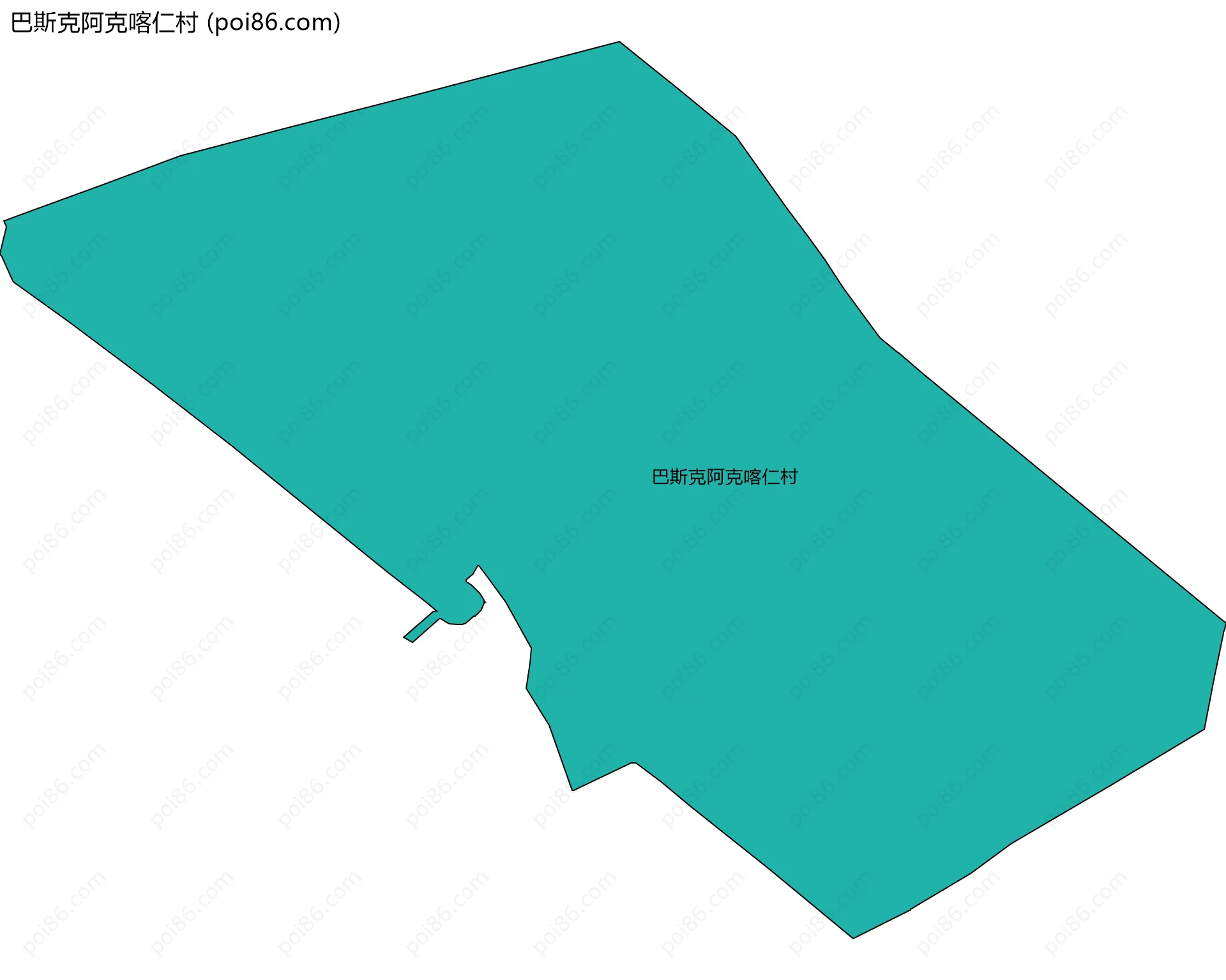 巴斯克阿克喀仁村边界地图