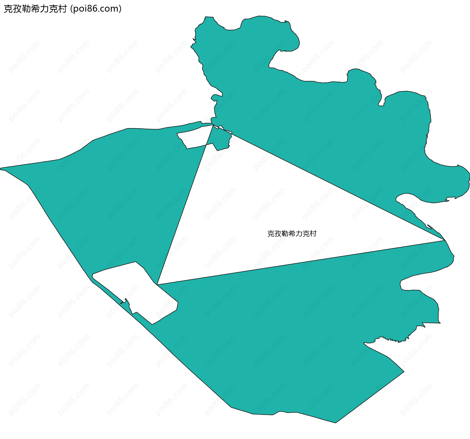 克孜勒希力克村边界地图