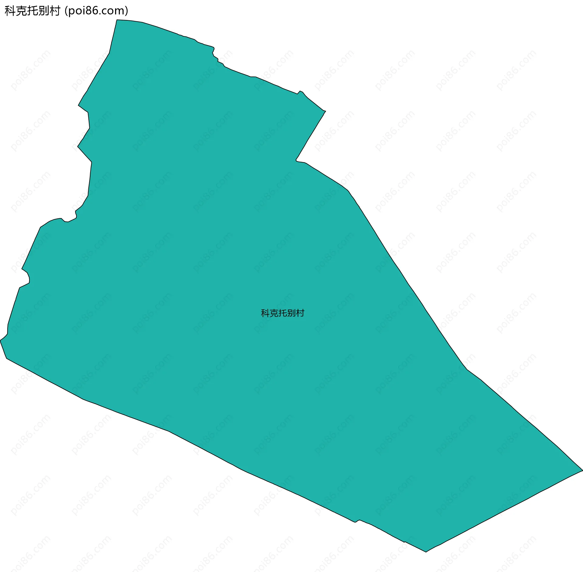 科克托别村边界地图