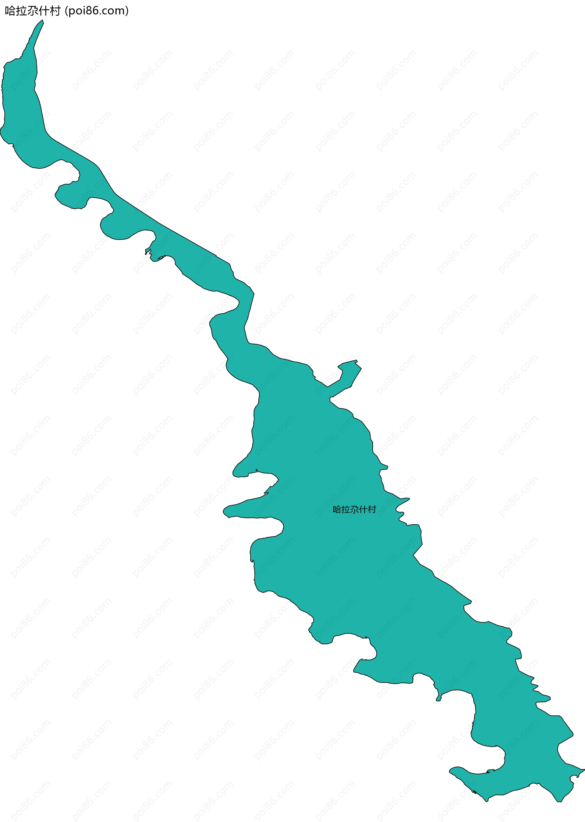 哈拉尕什村边界地图