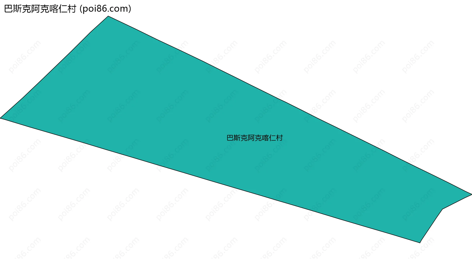 巴斯克阿克喀仁村边界地图