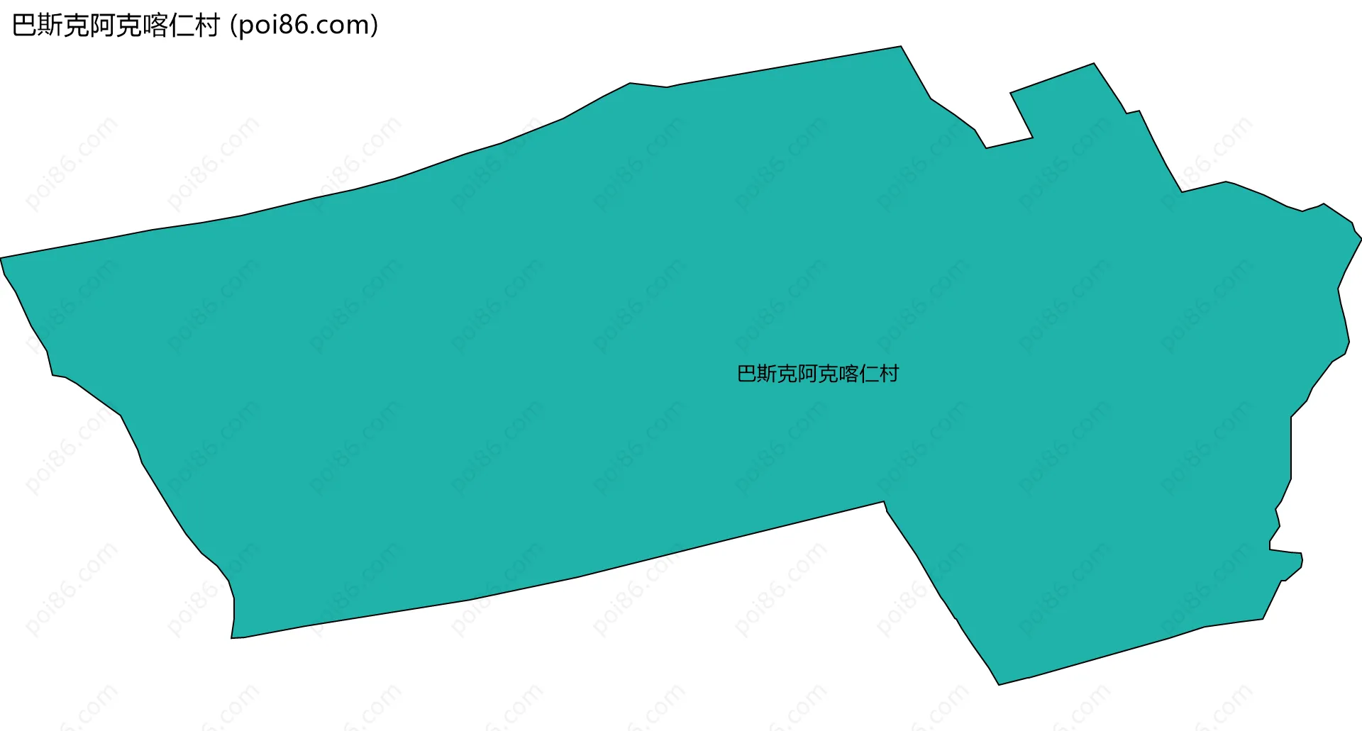 巴斯克阿克喀仁村边界地图