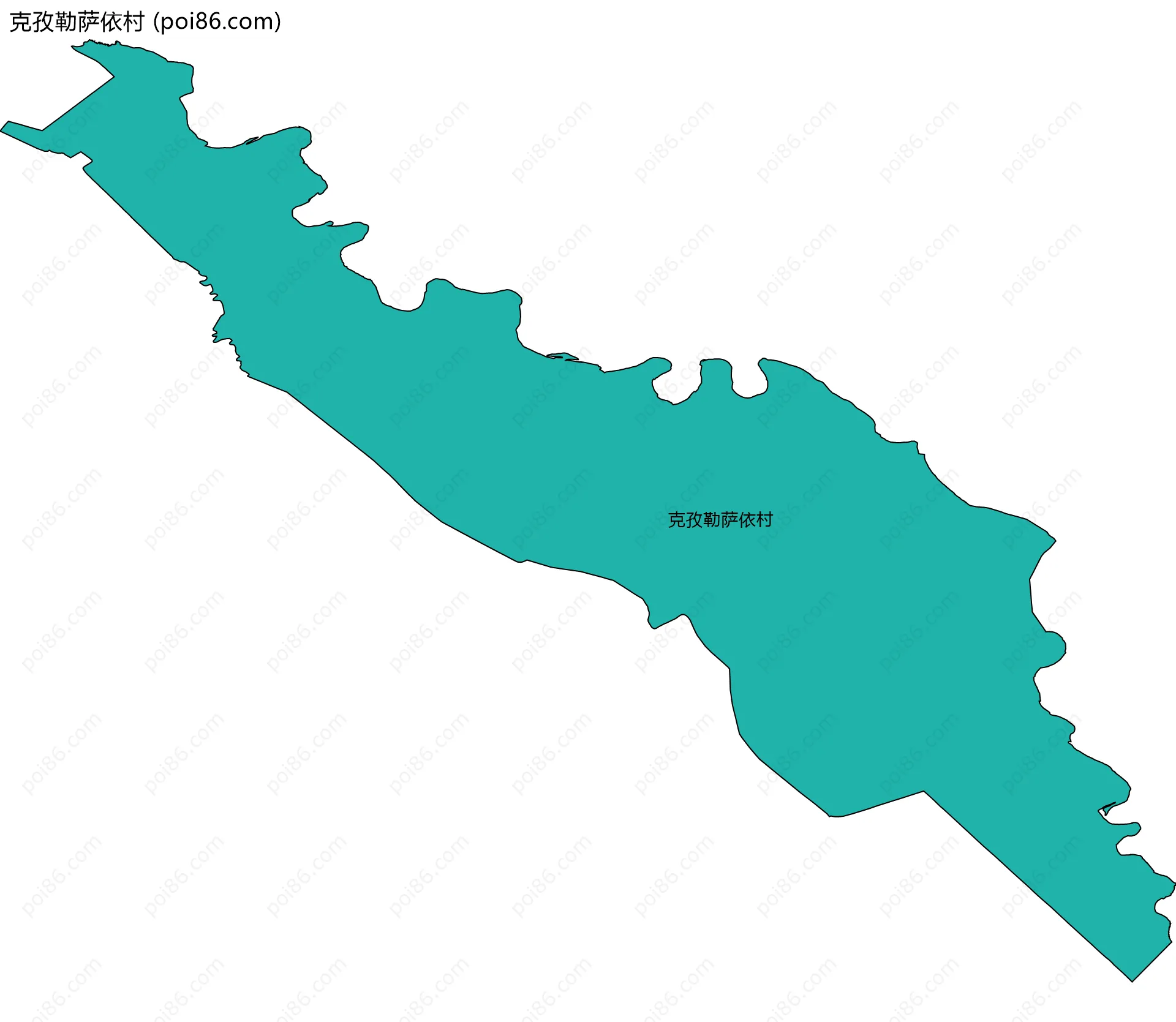 克孜勒萨依村边界地图