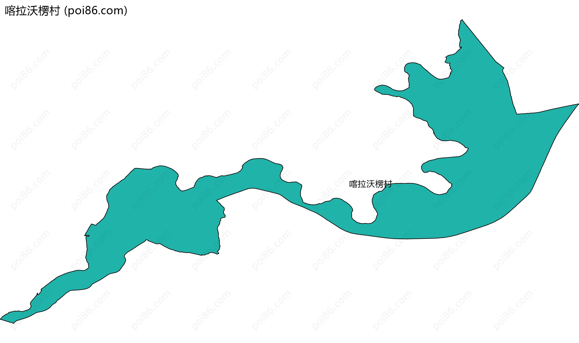 喀拉沃楞村边界地图