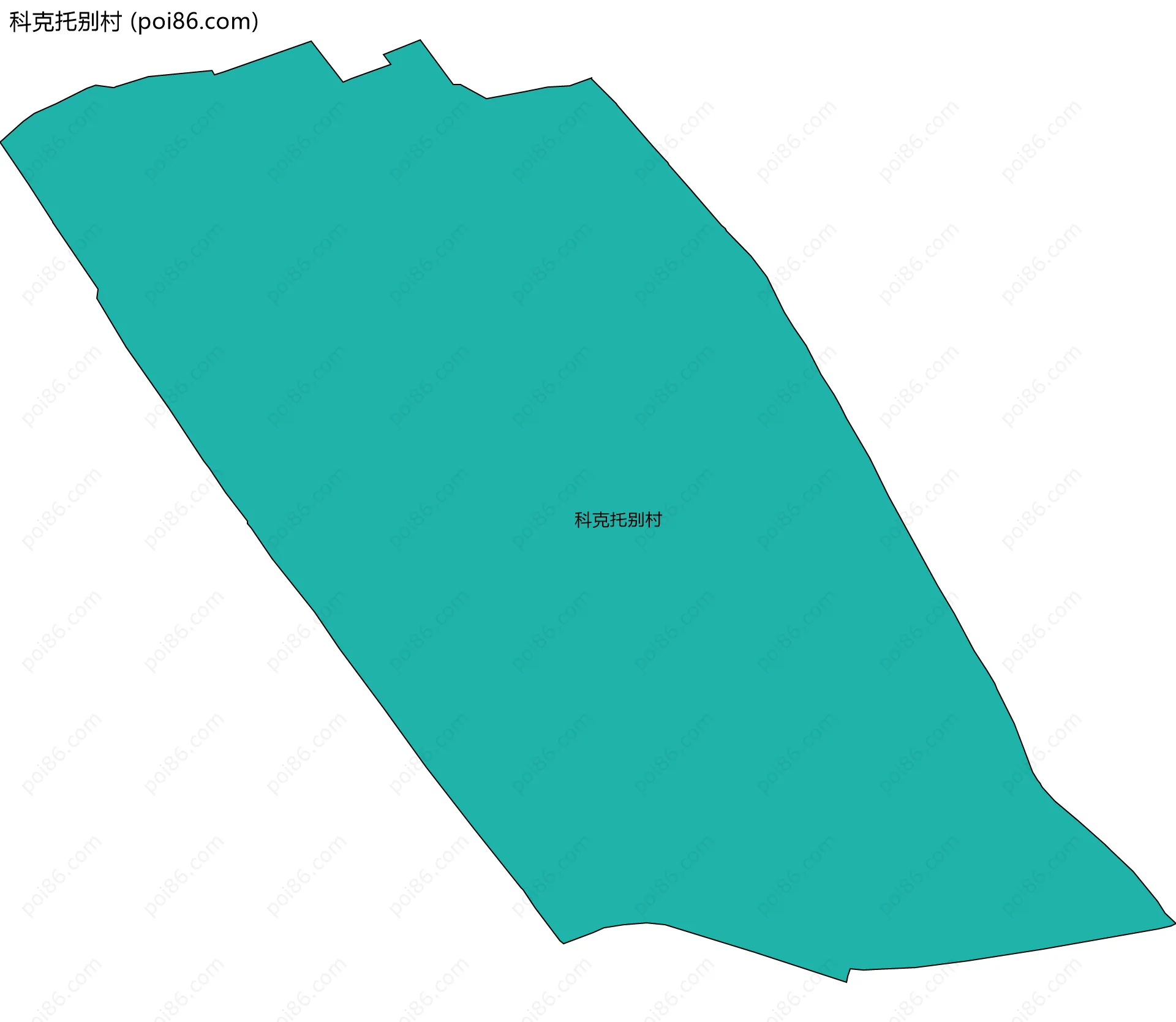 科克托别村边界地图