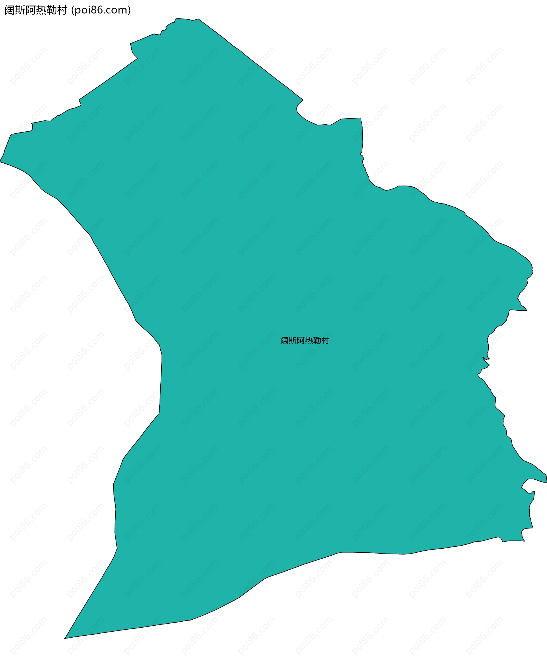 阔斯阿热勒村边界地图