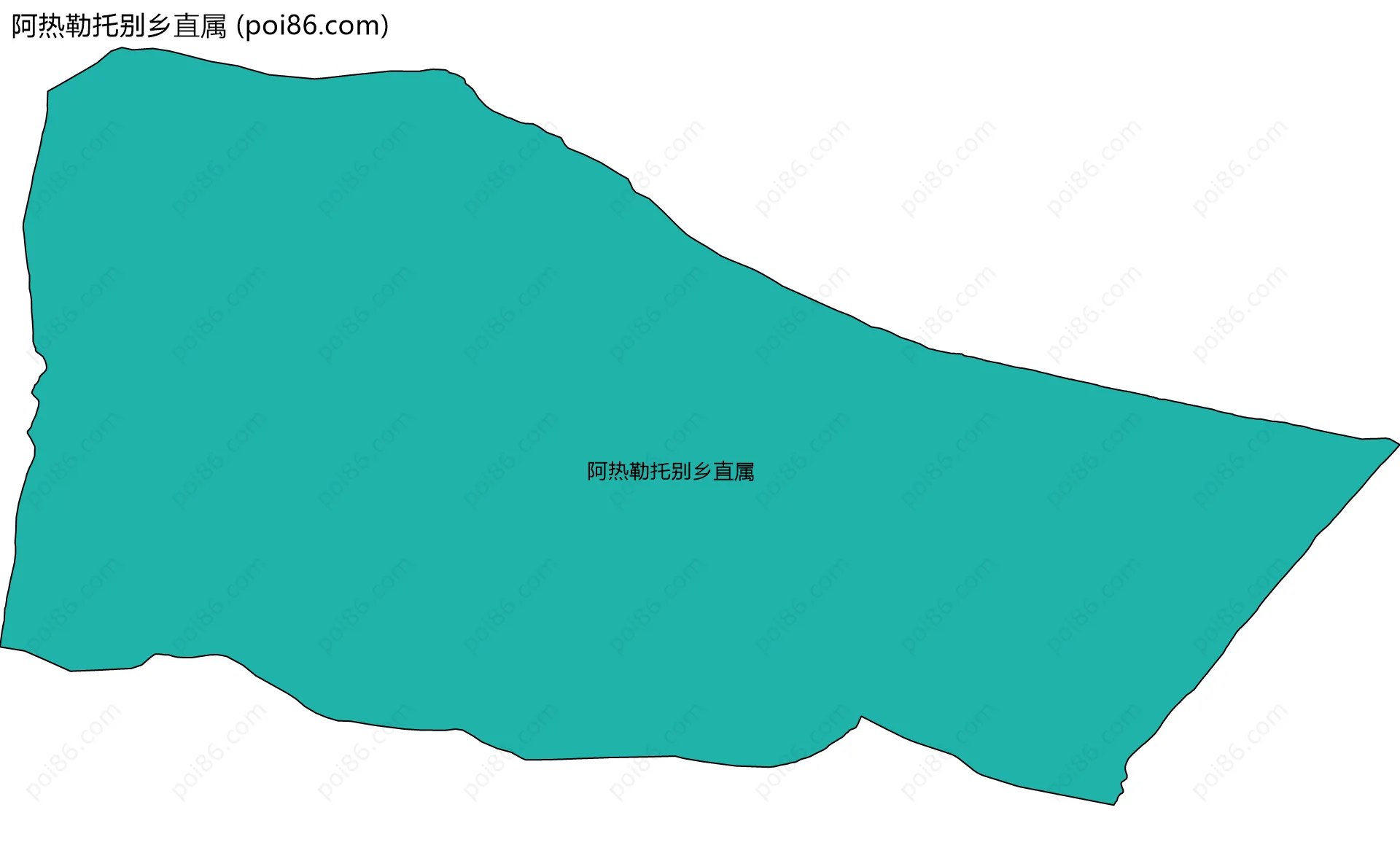 阿热勒托别乡直属边界地图
