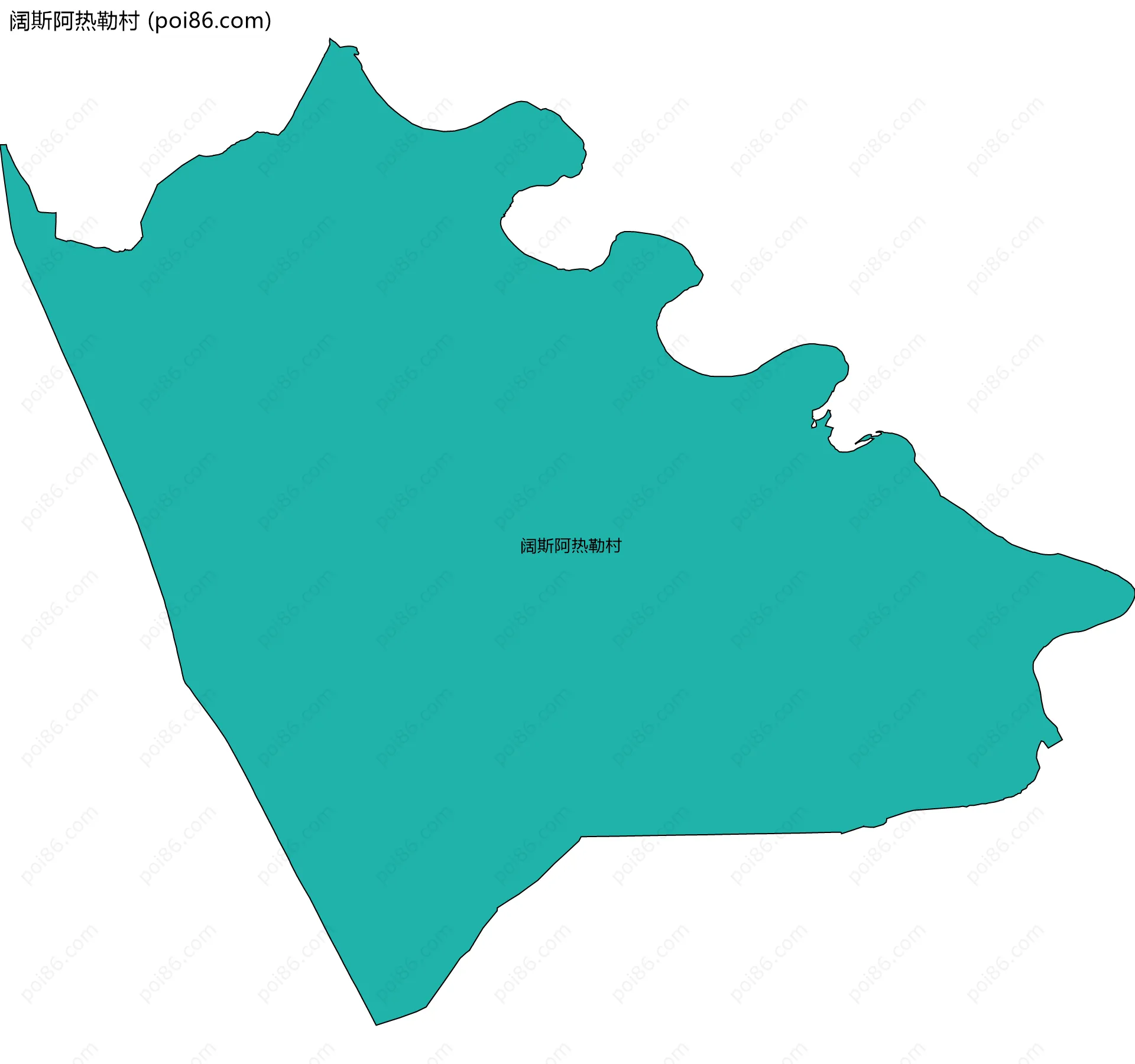 阔斯阿热勒村边界地图