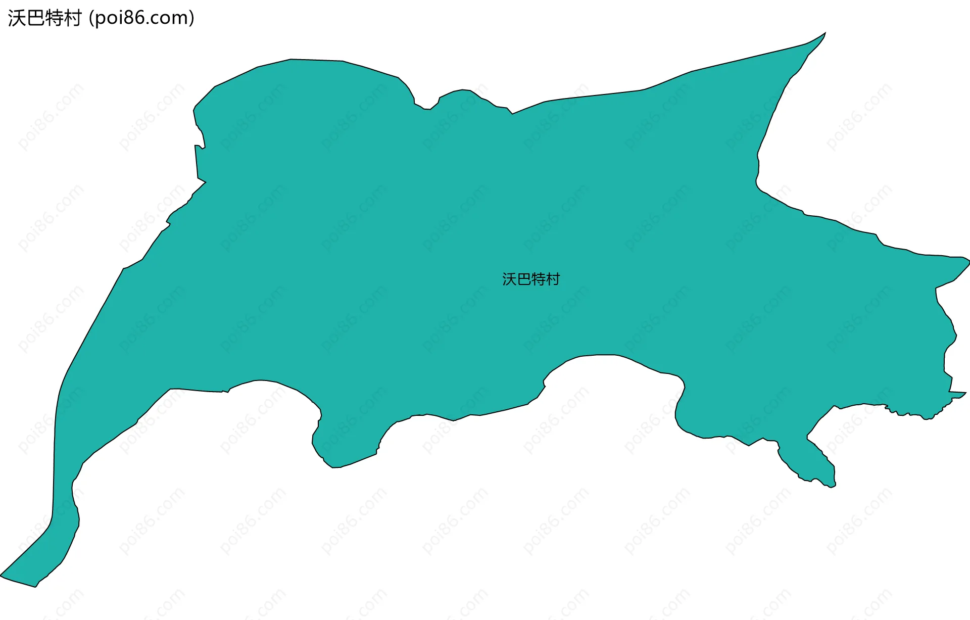 沃巴特村边界地图