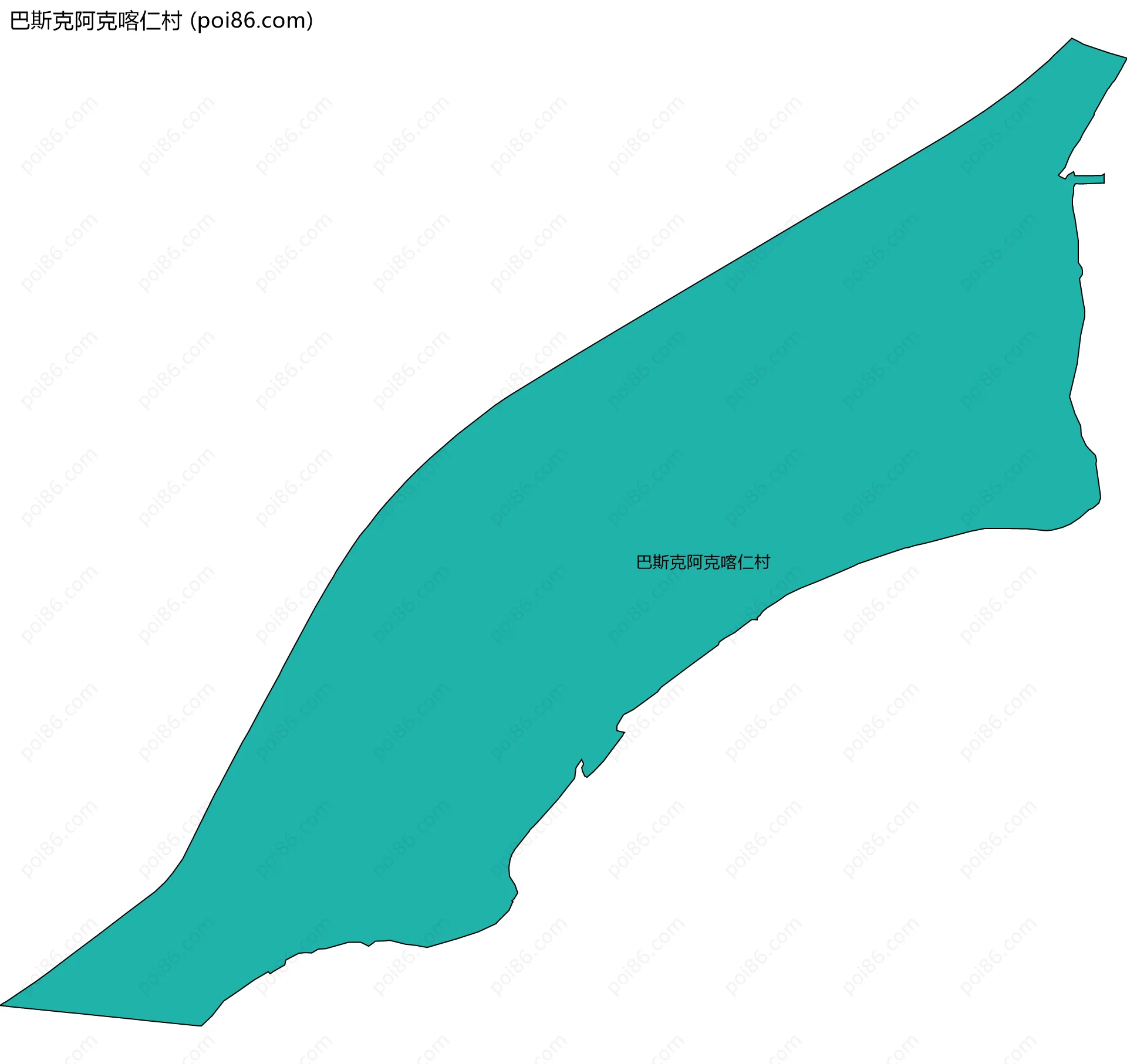 巴斯克阿克喀仁村边界地图