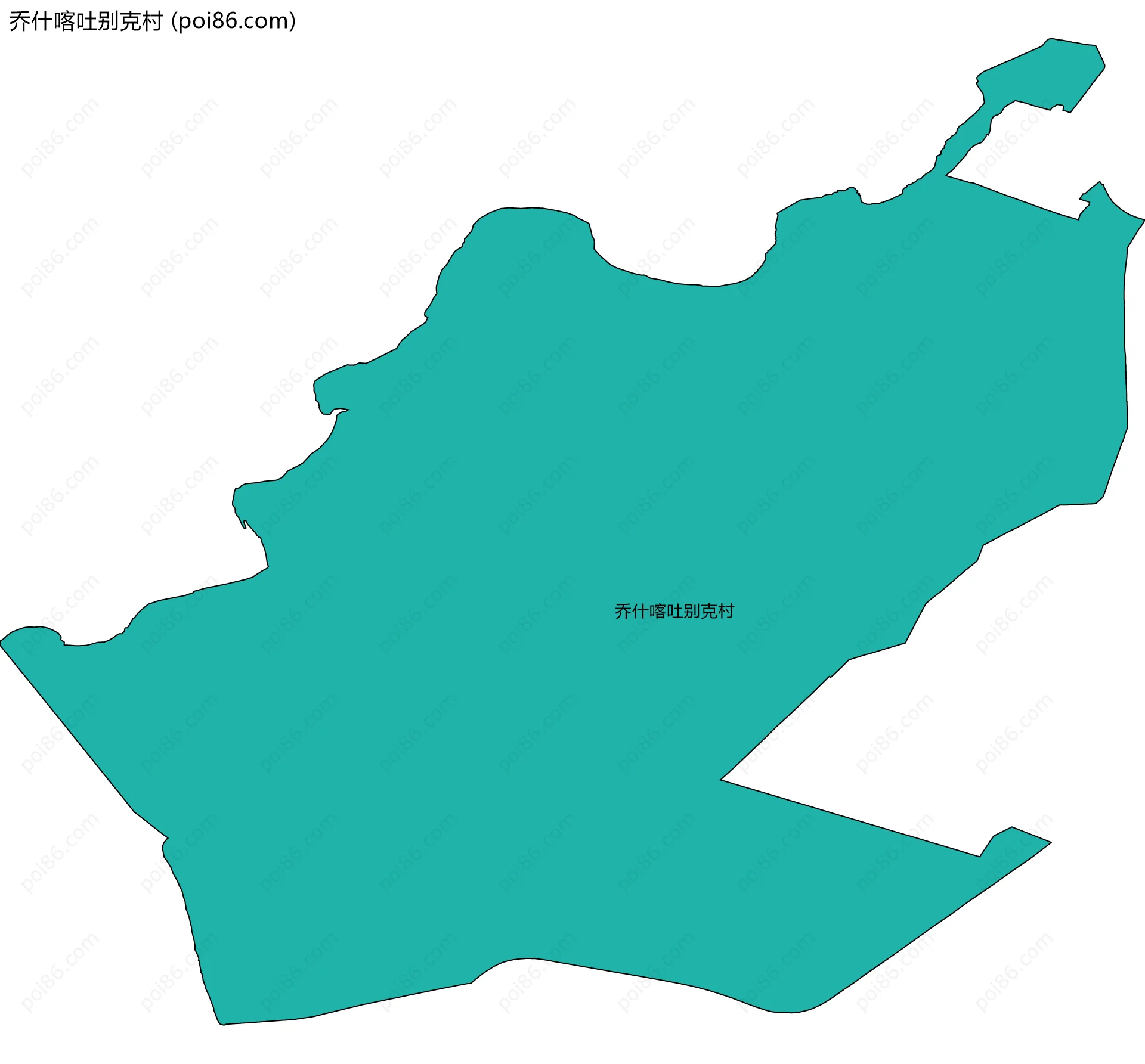 乔什喀吐别克村边界地图