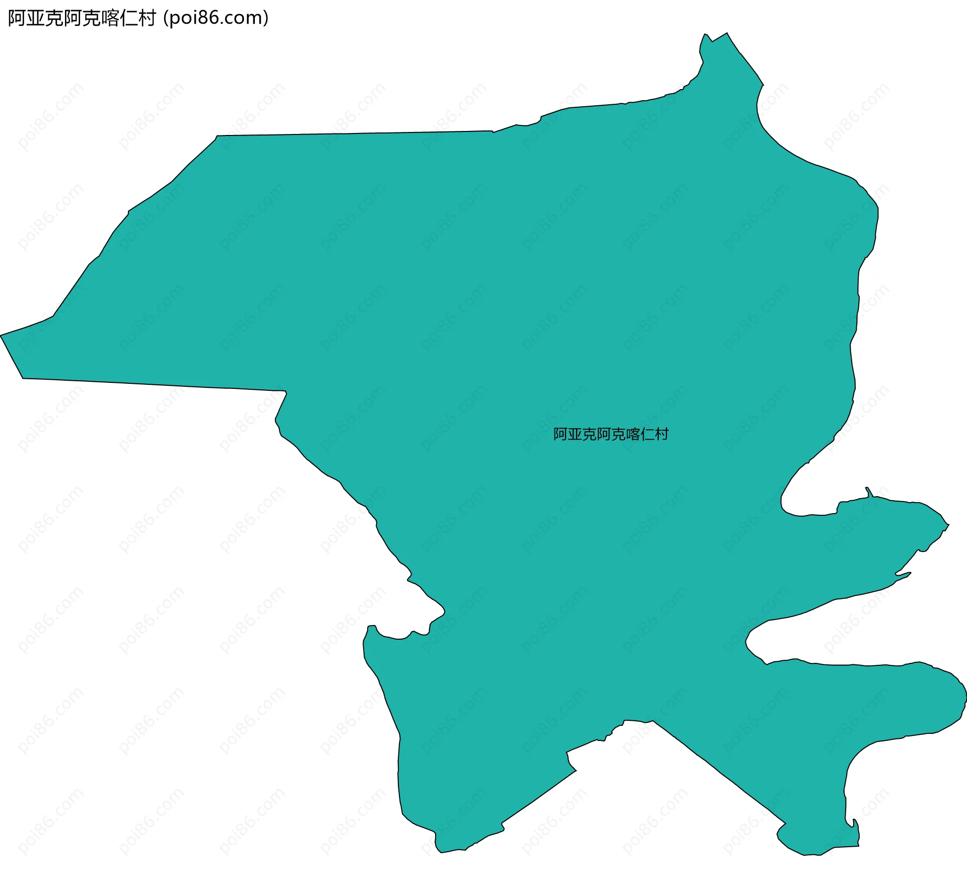 阿亚克阿克喀仁村边界地图