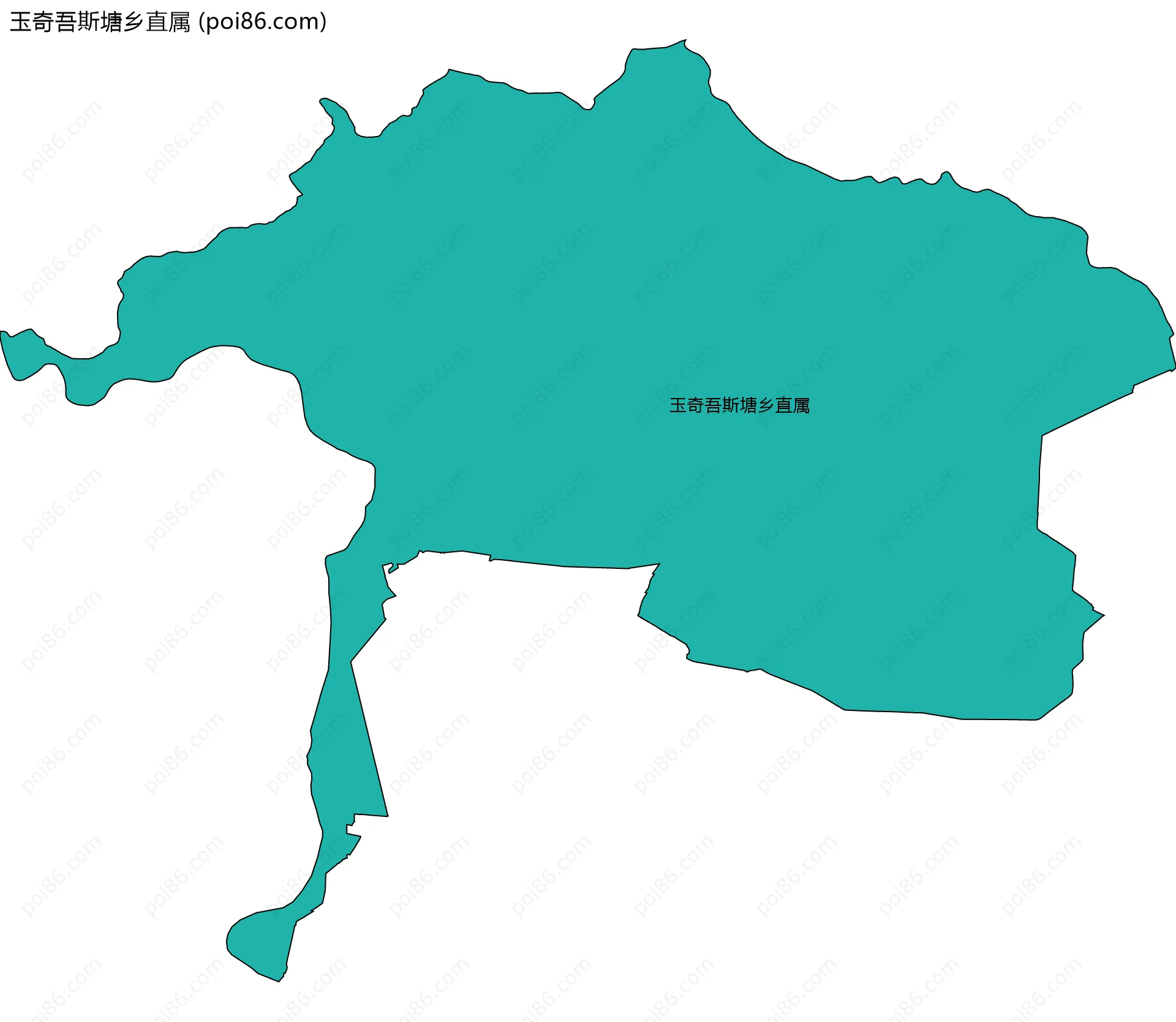 玉奇吾斯塘乡直属边界地图