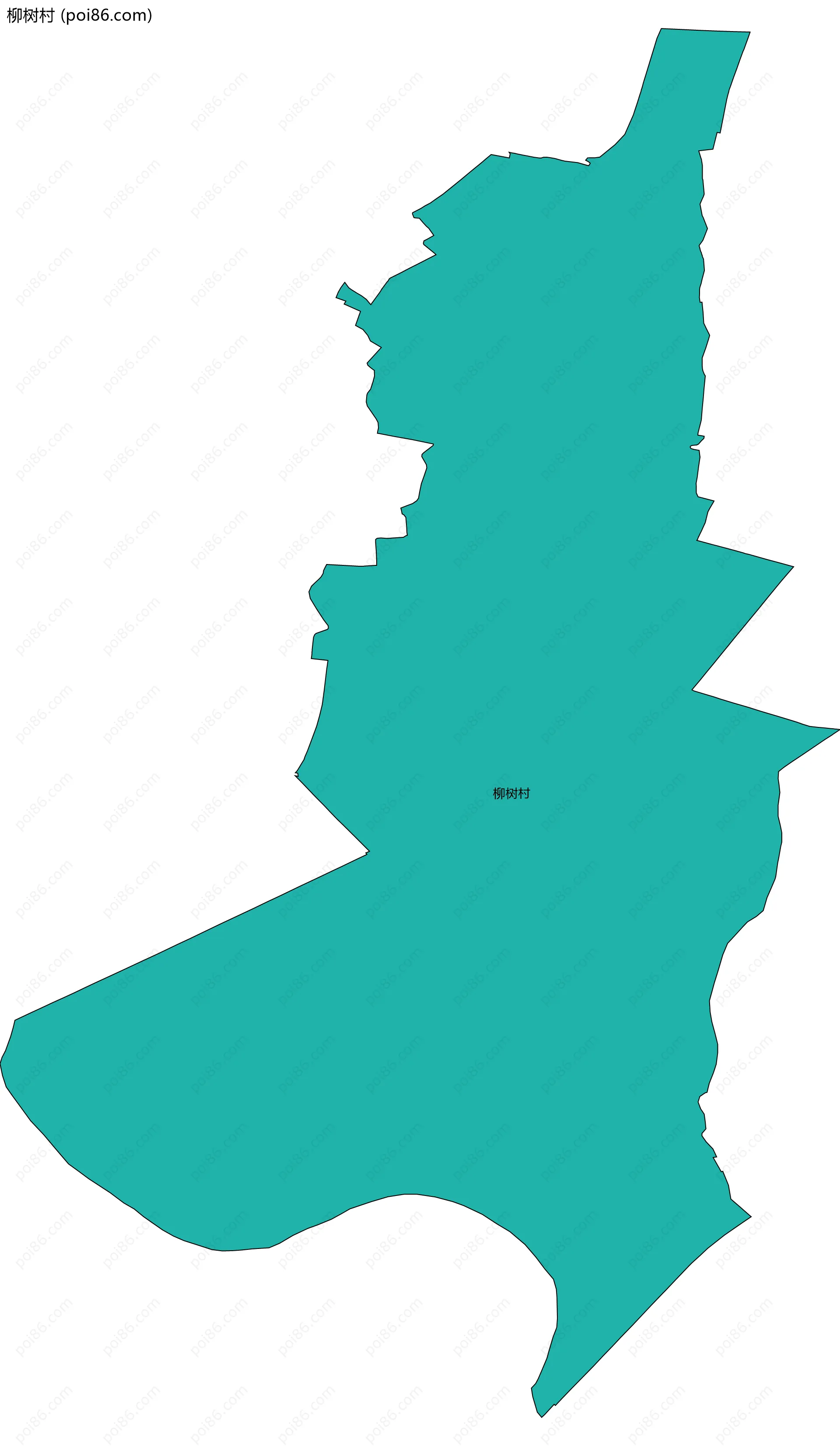 柳树村边界地图