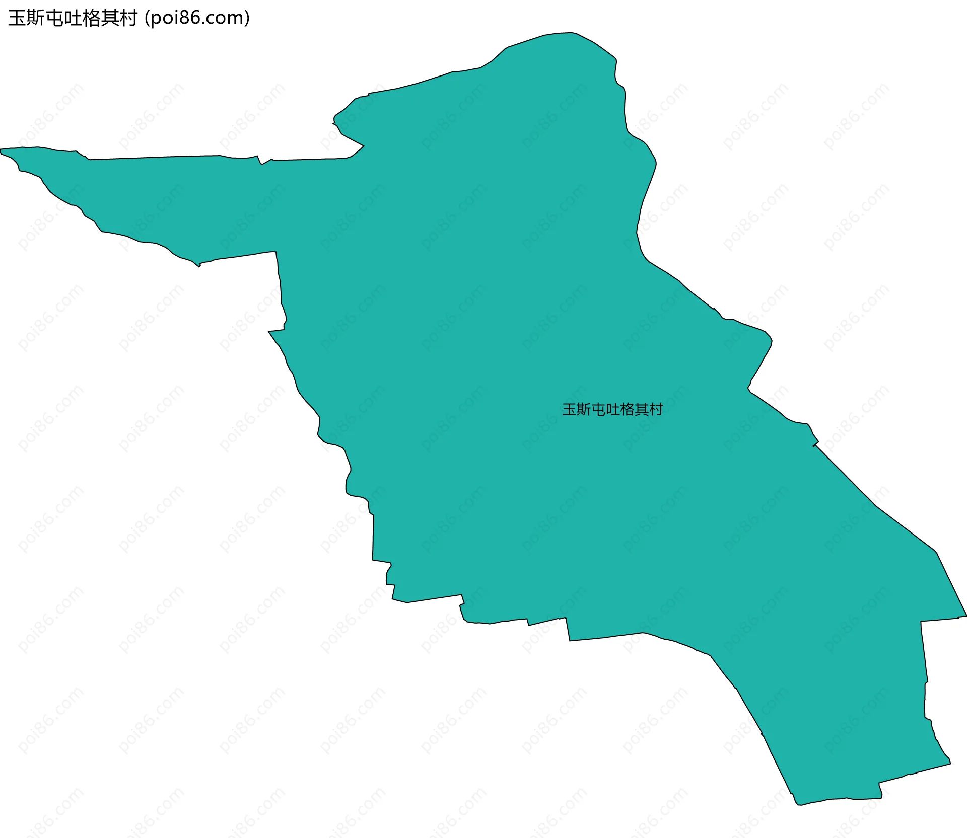 玉斯屯吐格其村边界地图