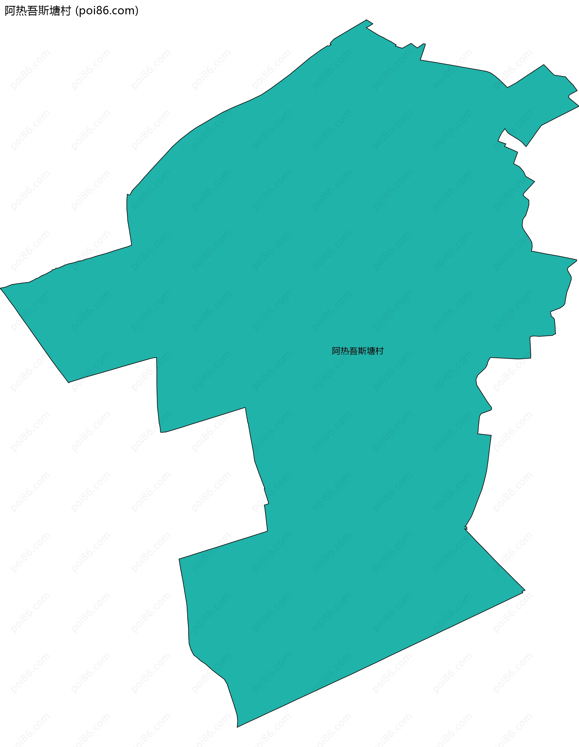 阿热吾斯塘村边界地图