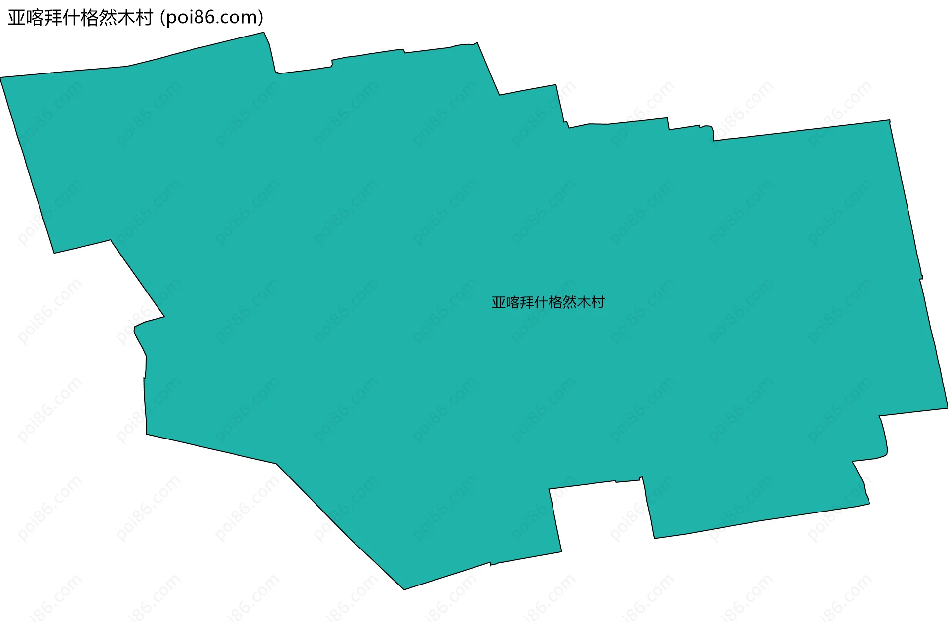 亚喀拜什格然木村边界地图