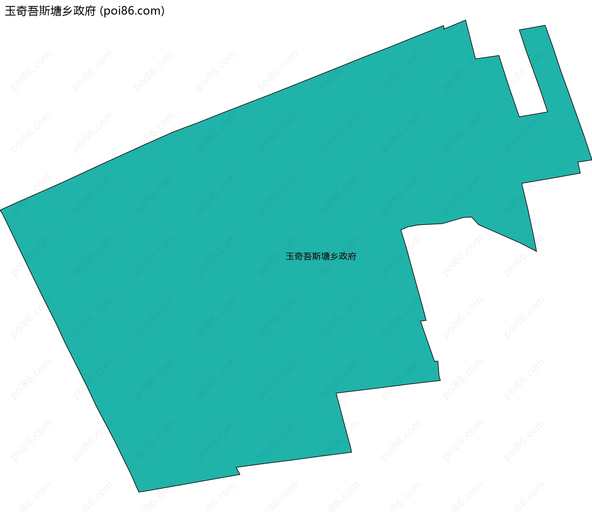 玉奇吾斯塘乡政府边界地图