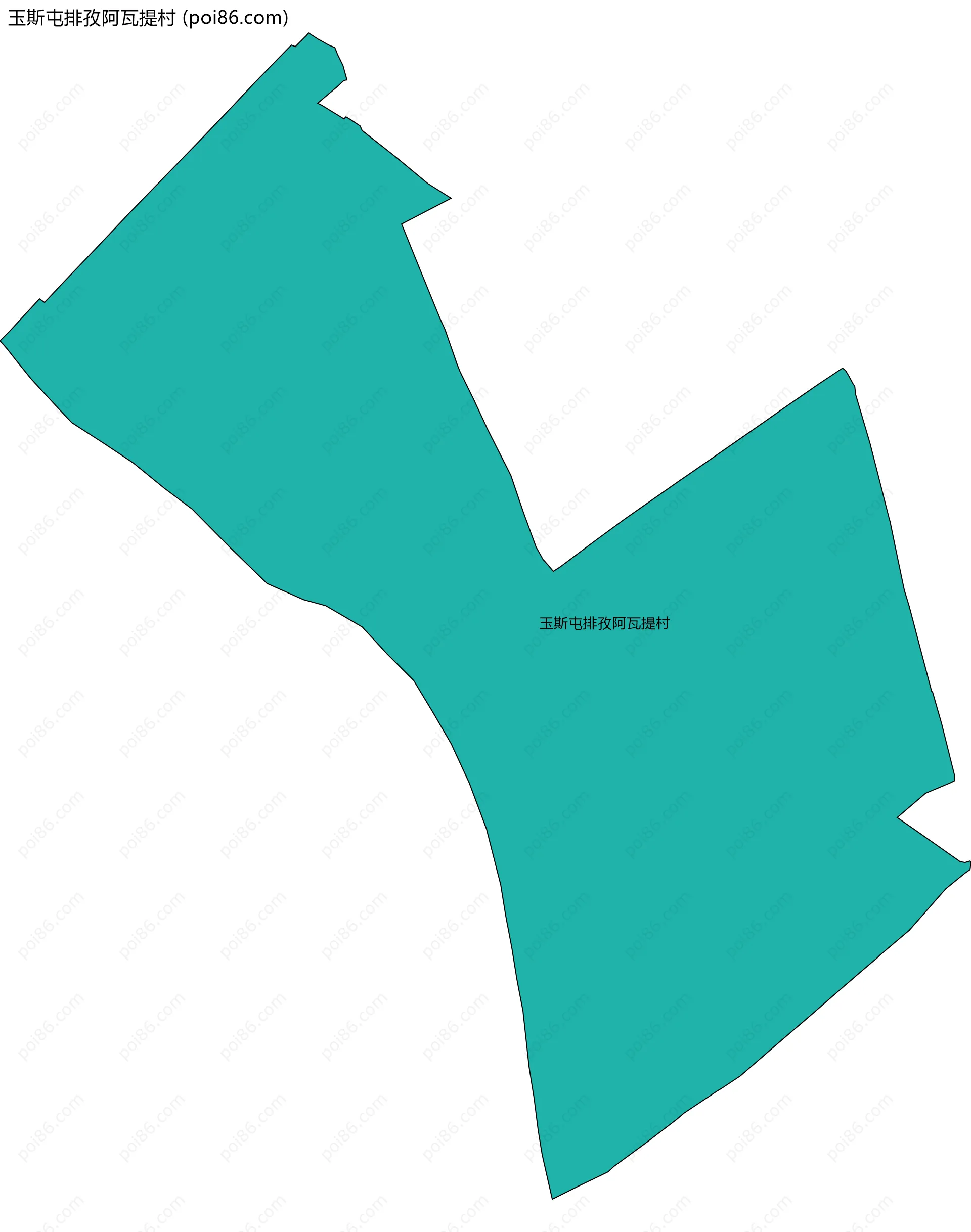 玉斯屯排孜阿瓦提村边界地图