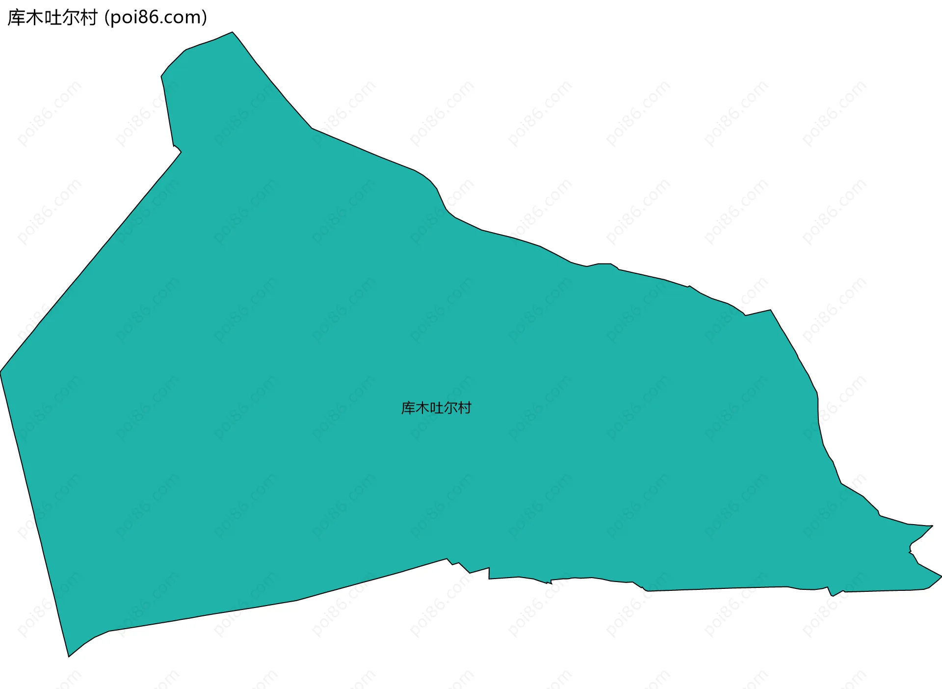 库木吐尔村边界地图