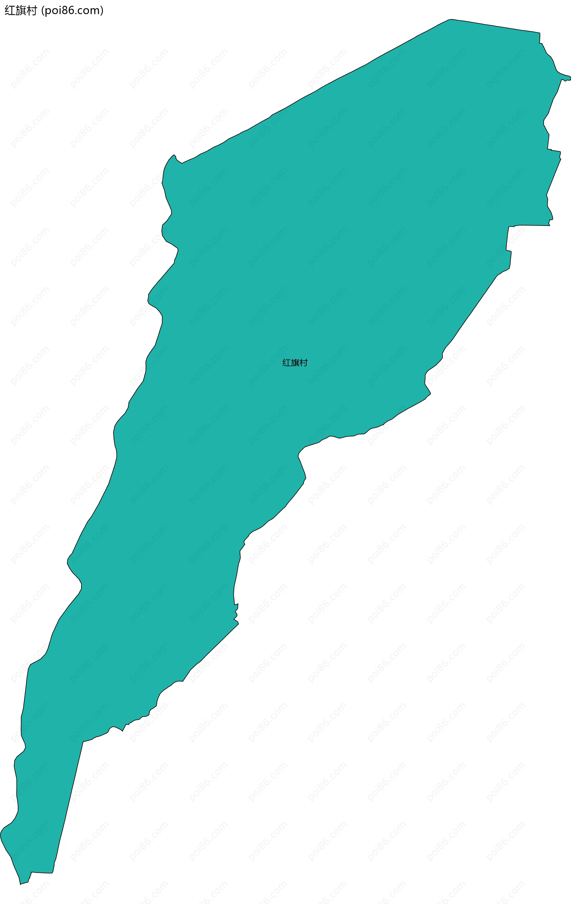 红旗村边界地图