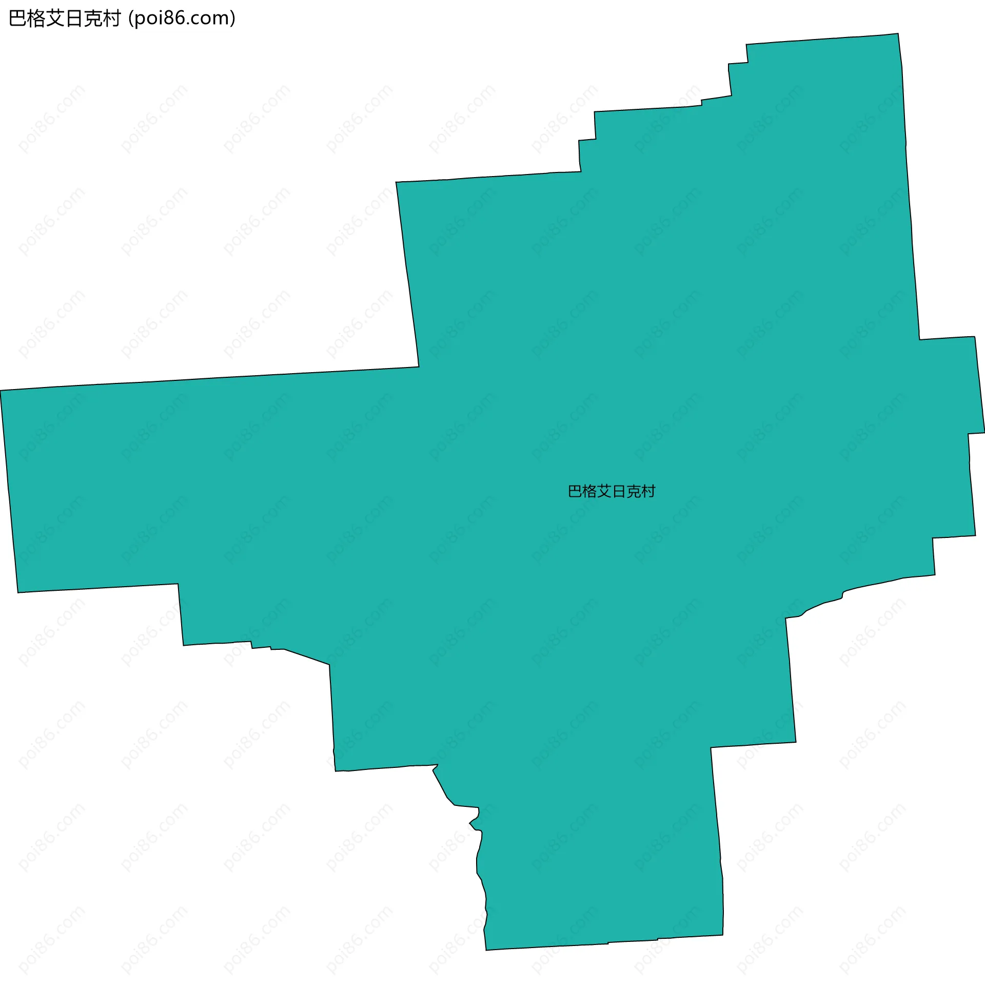 巴格艾日克村边界地图