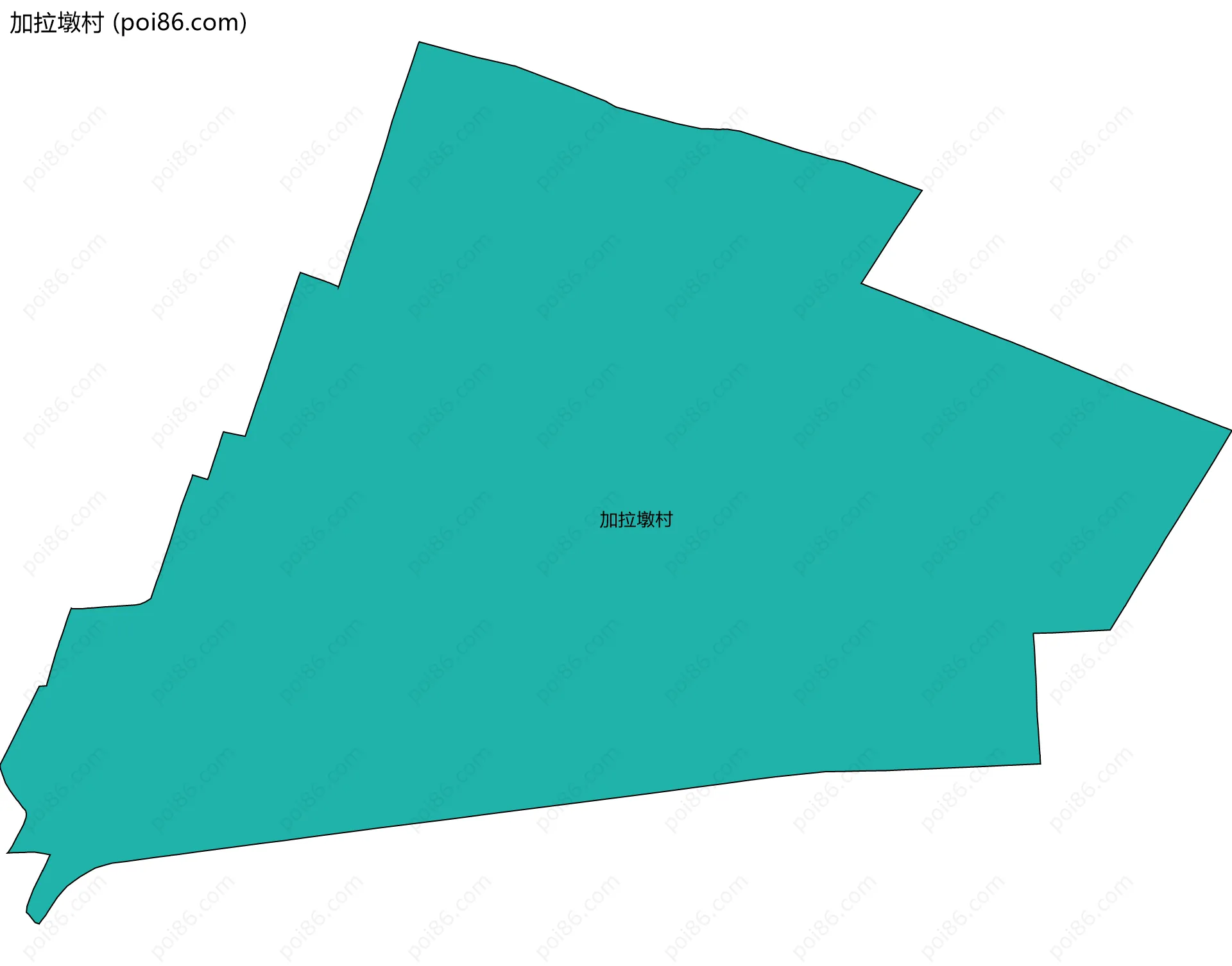 加拉墩村边界地图