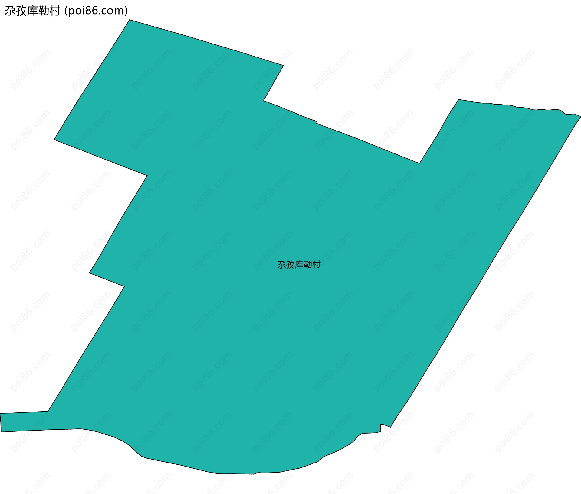 尕孜库勒村边界地图