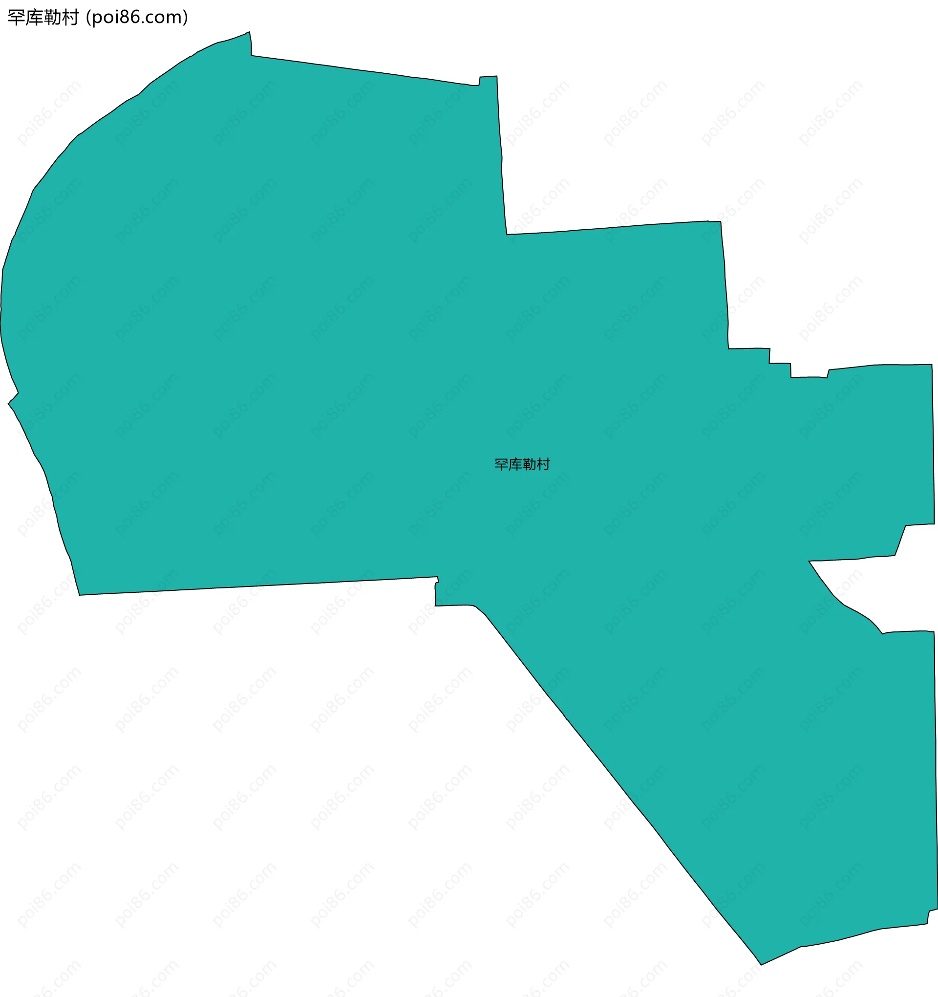 罕库勒村边界地图