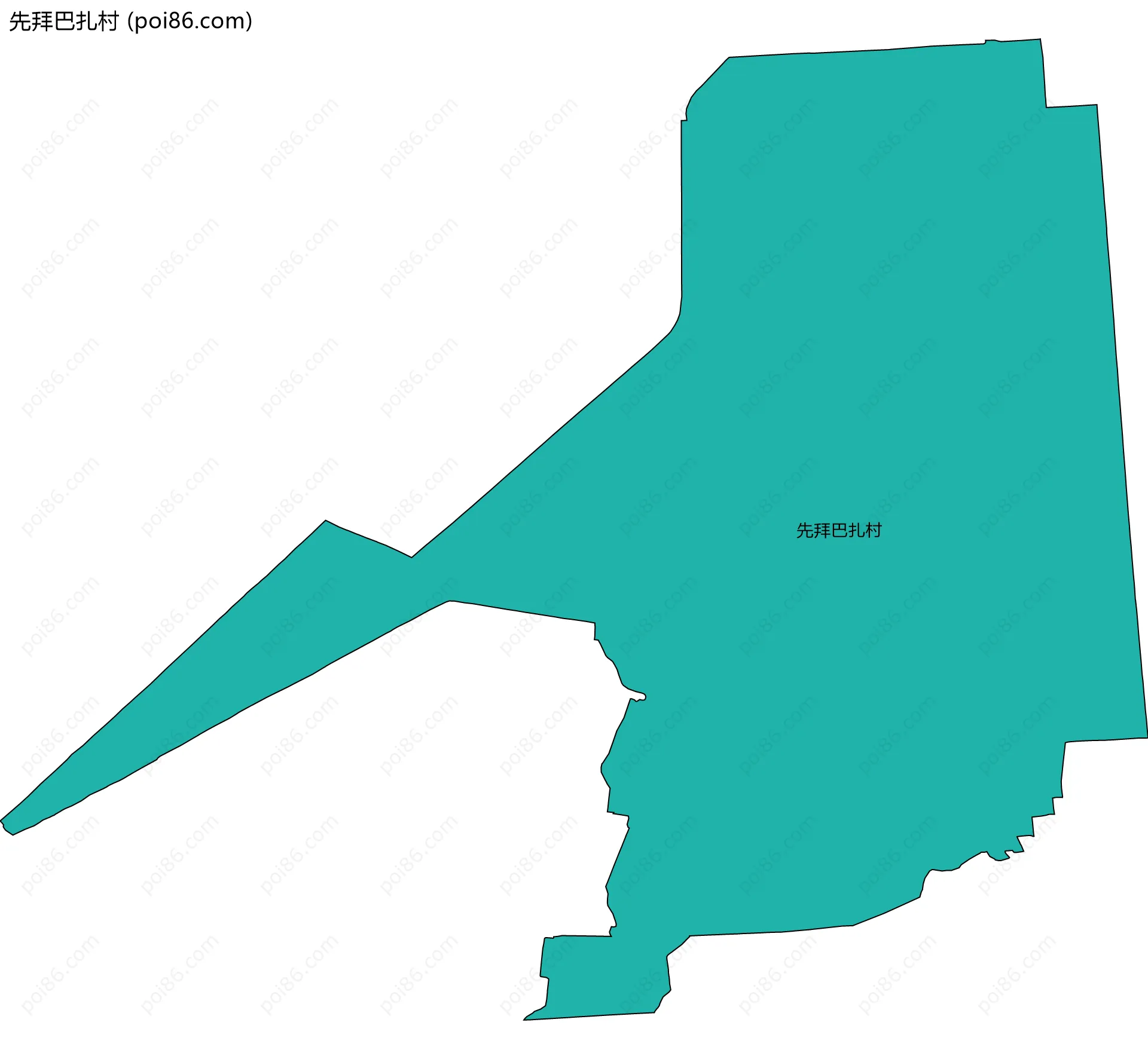 先拜巴扎村边界地图