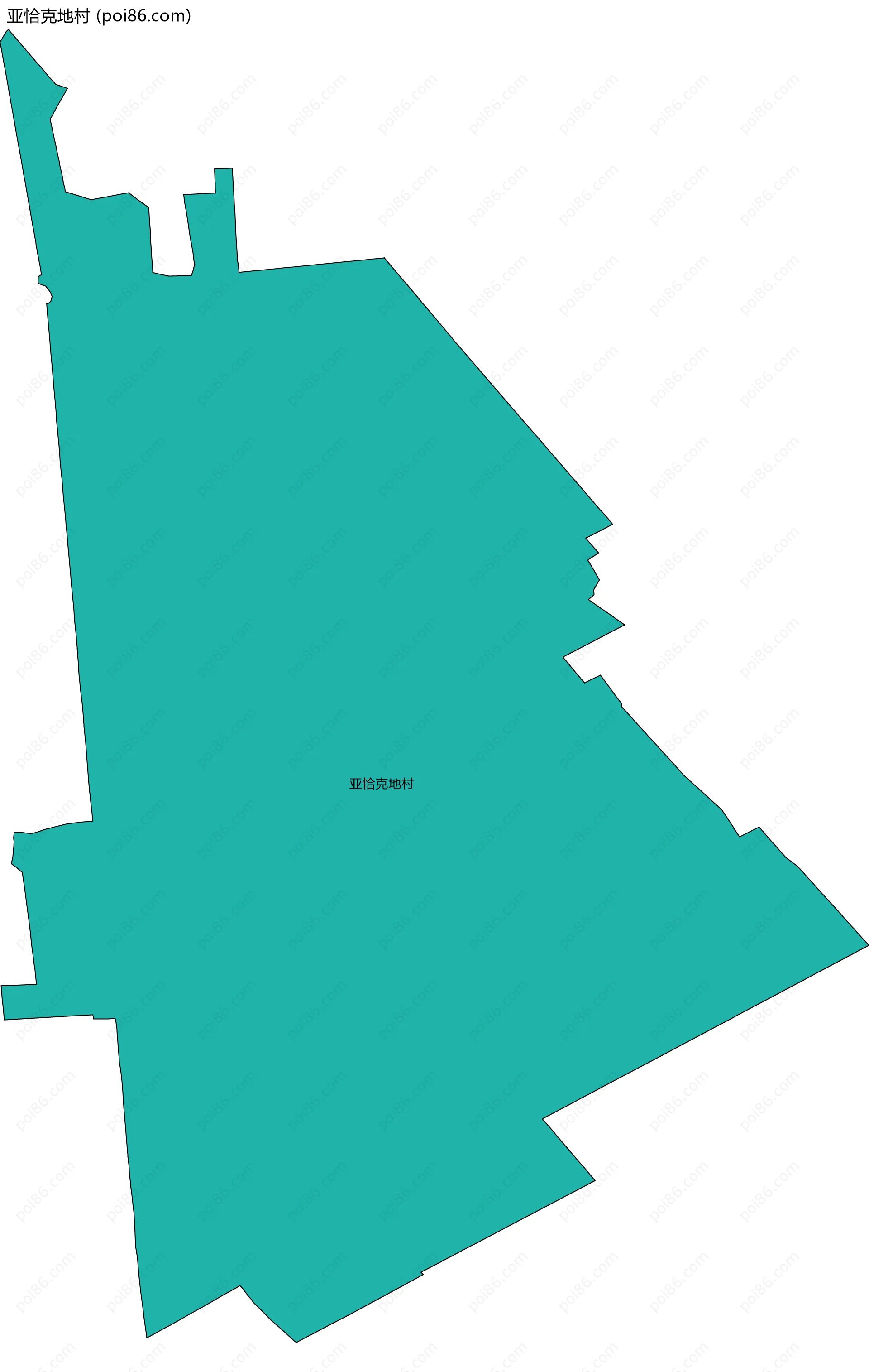 亚恰克地村边界地图