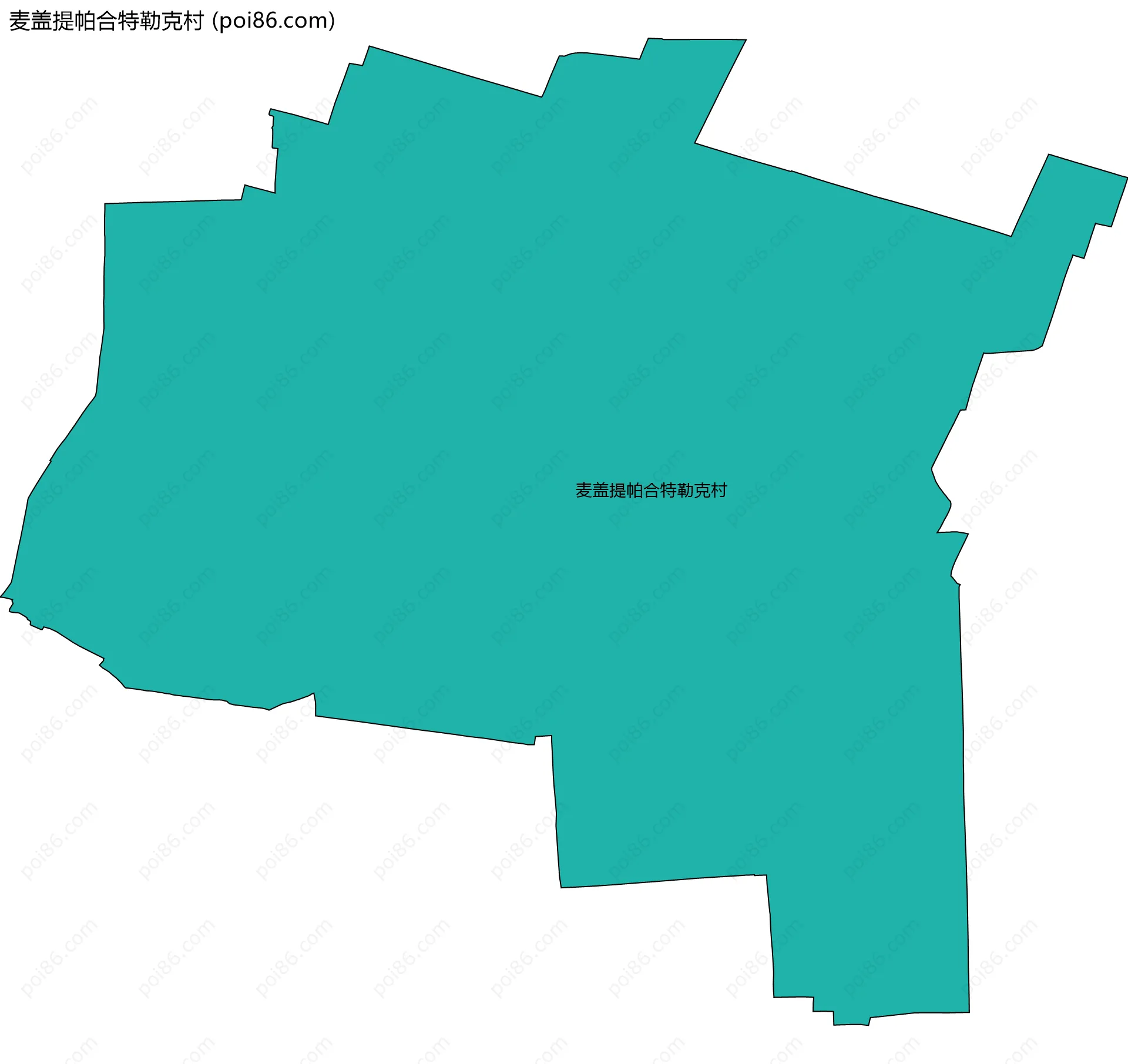 麦盖提帕合特勒克村边界地图