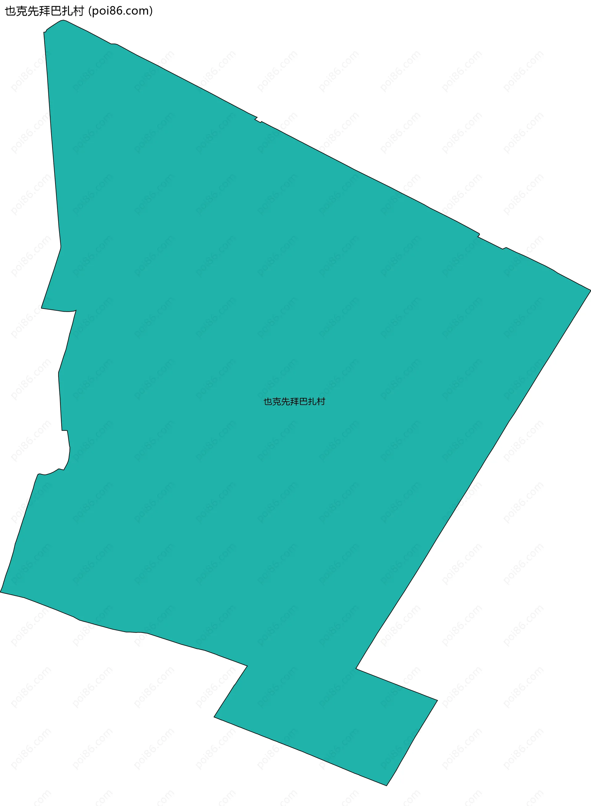 也克先拜巴扎村边界地图