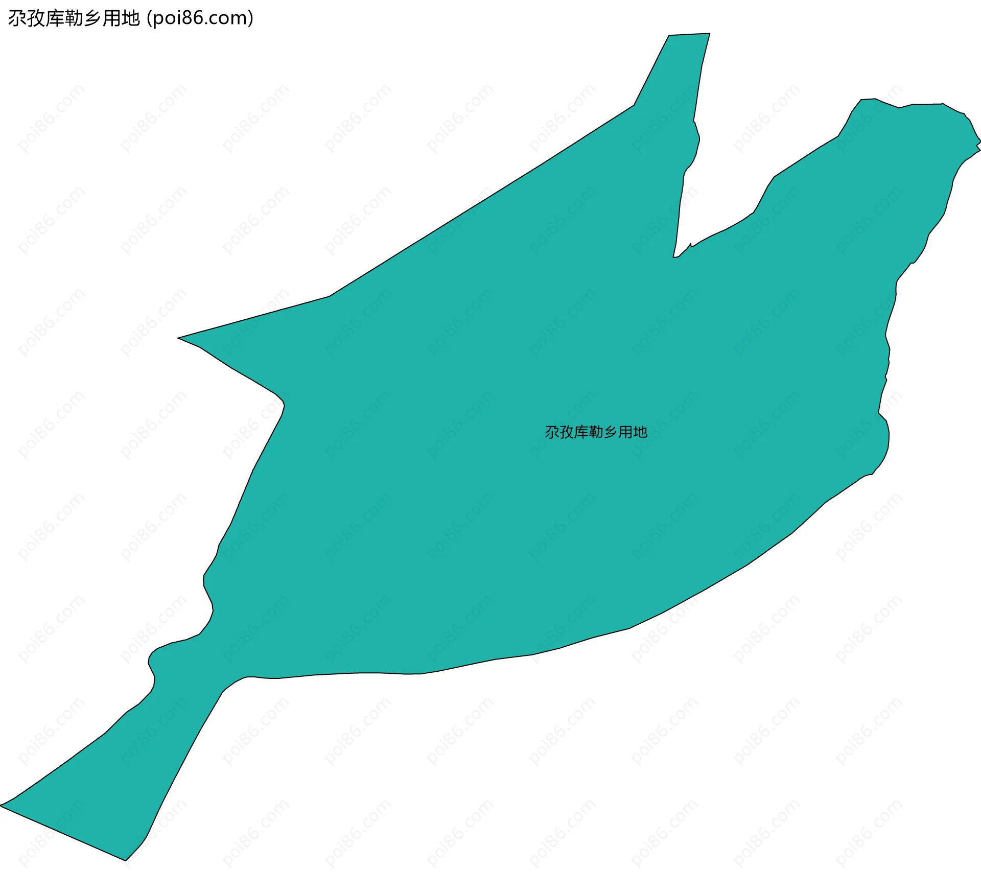尕孜库勒乡用地边界地图
