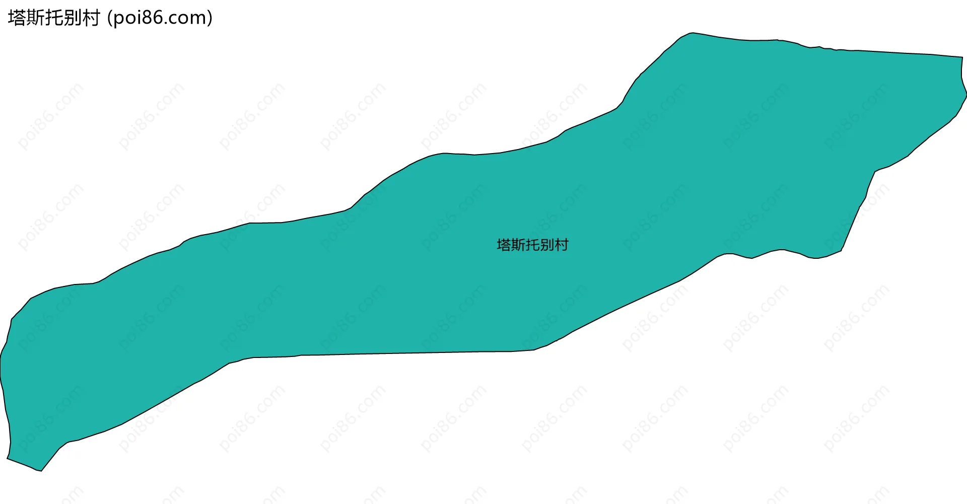塔斯托别村边界地图