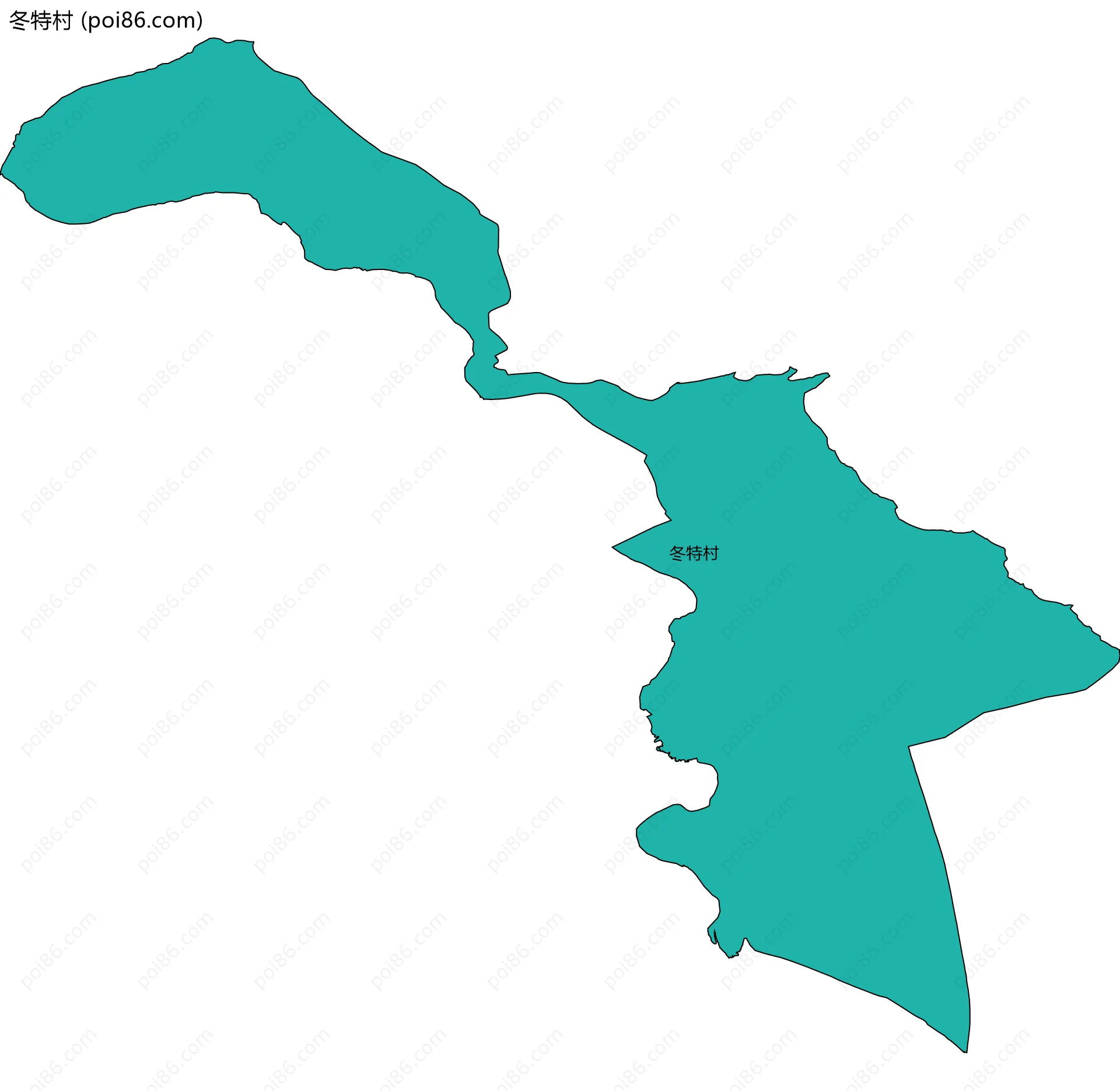 冬特村边界地图