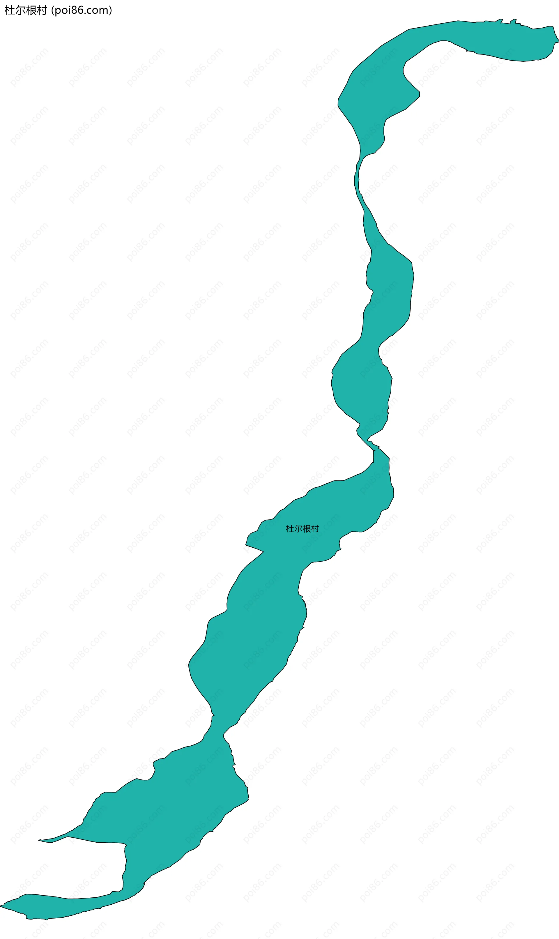 杜尔根村边界地图