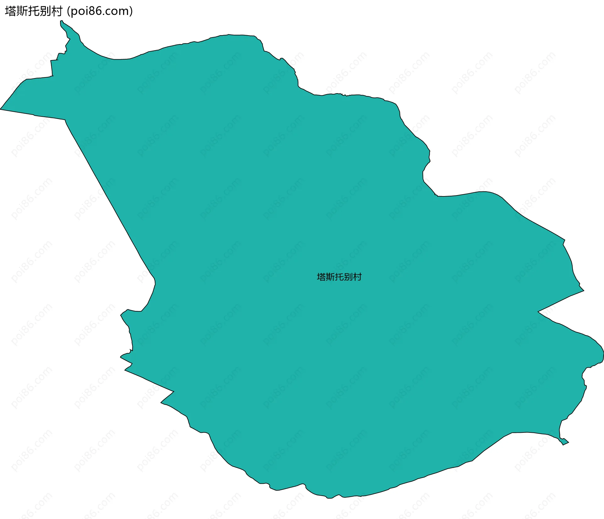 塔斯托别村边界地图