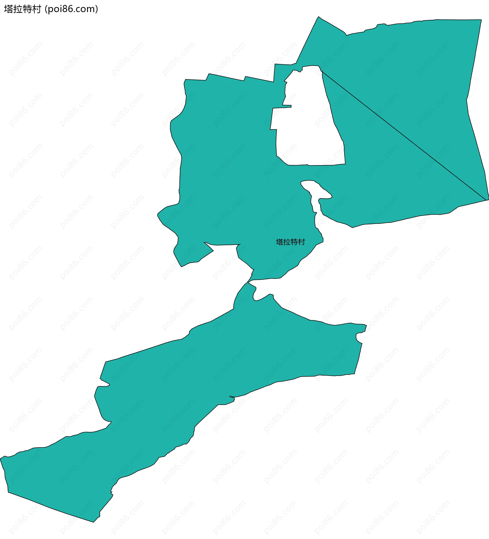 塔拉特村边界地图