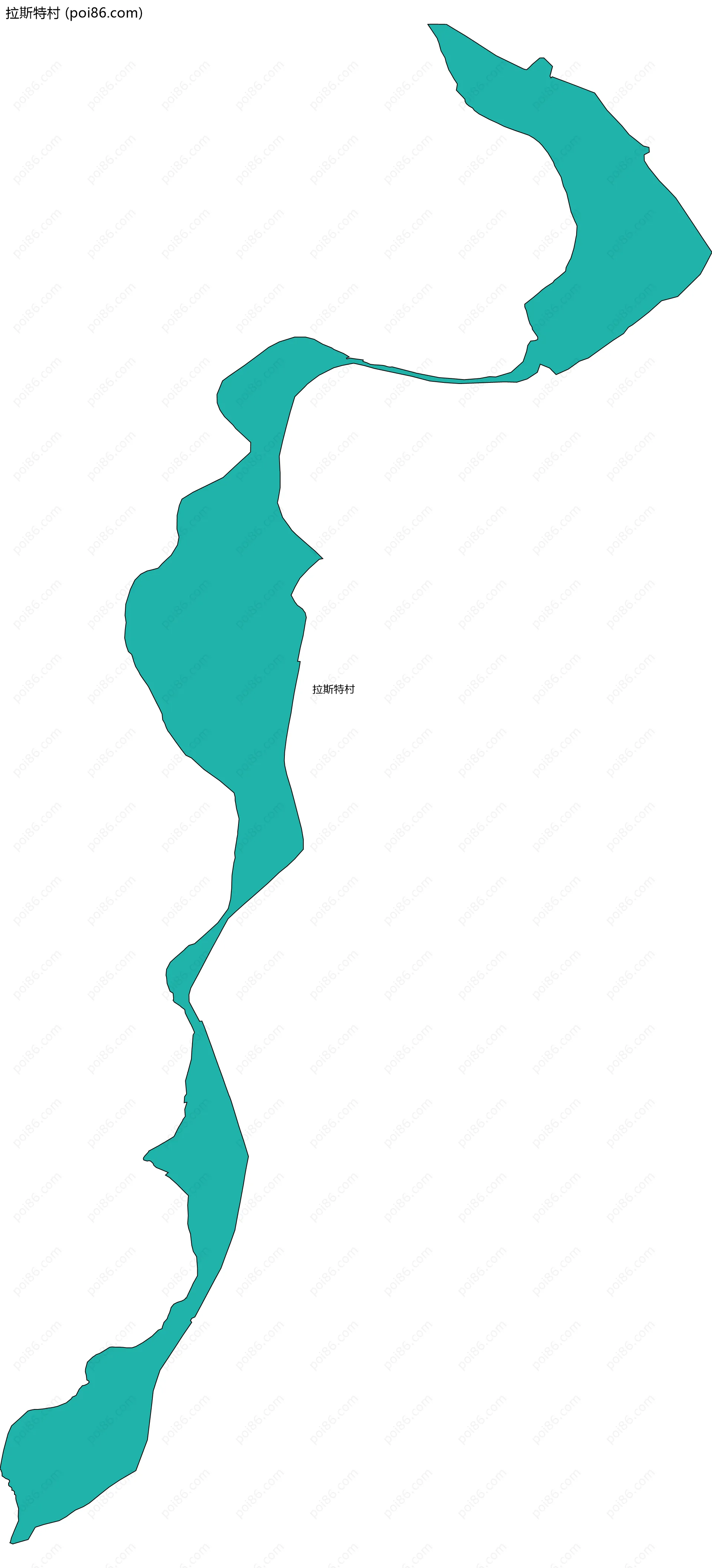 拉斯特村边界地图